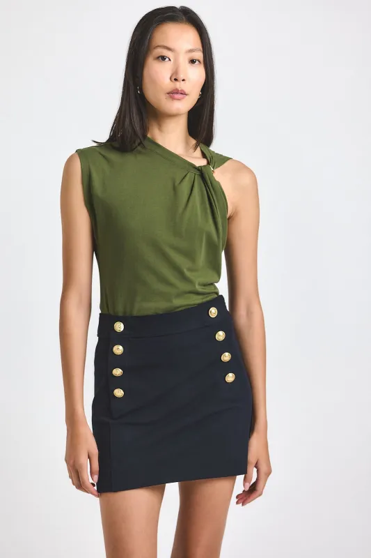 Reyna Mini Skirt - Midnight sold by Derek Lam