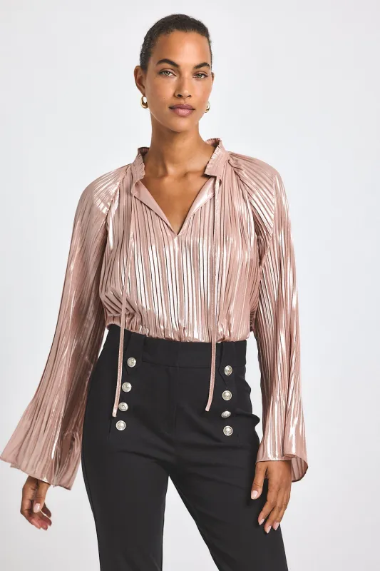 Claira Blouse - Pink Silver sold by Derek Lam