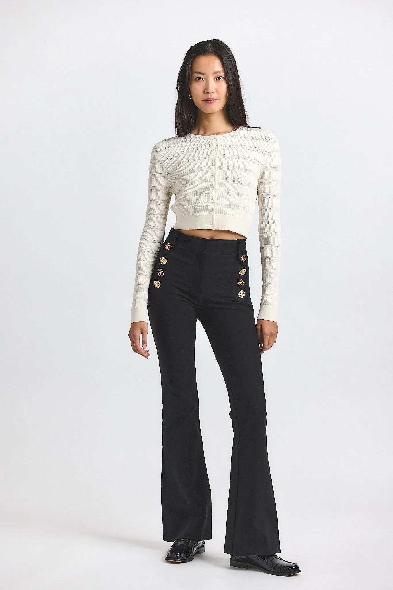 Robertson Stretch Twill Trouser - Black sold by Derek Lam