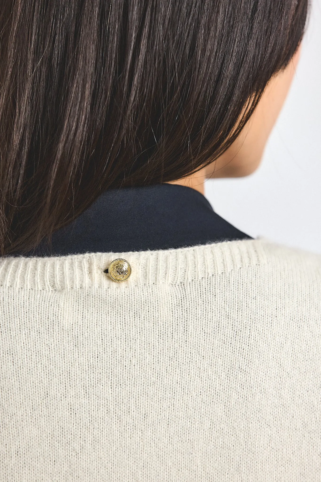 Walter Double Breasted Jacket with Shrug - Black-Chalk sold by Derek Lam product image thumbnail 2