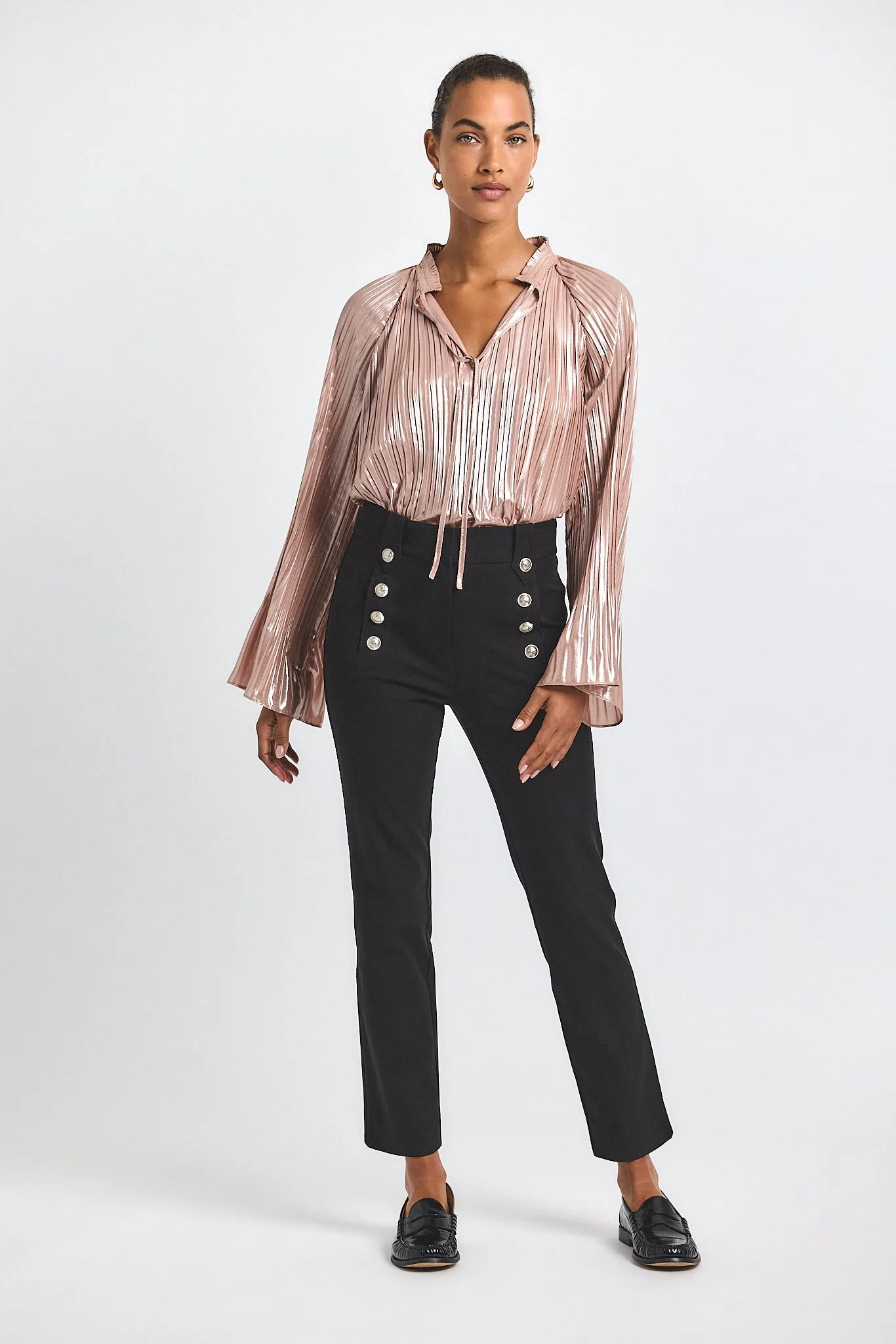 Robertson Slim Trouser - Black sold by Derek Lam