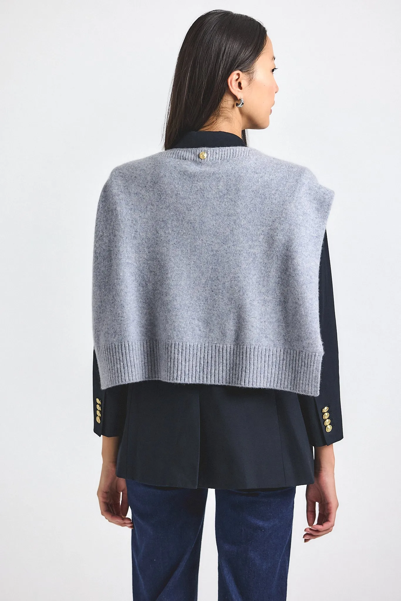 Walter Double Breasted Jacket with Shrug - Midnight-Vapour sold by Derek Lam product image thumbnail 4