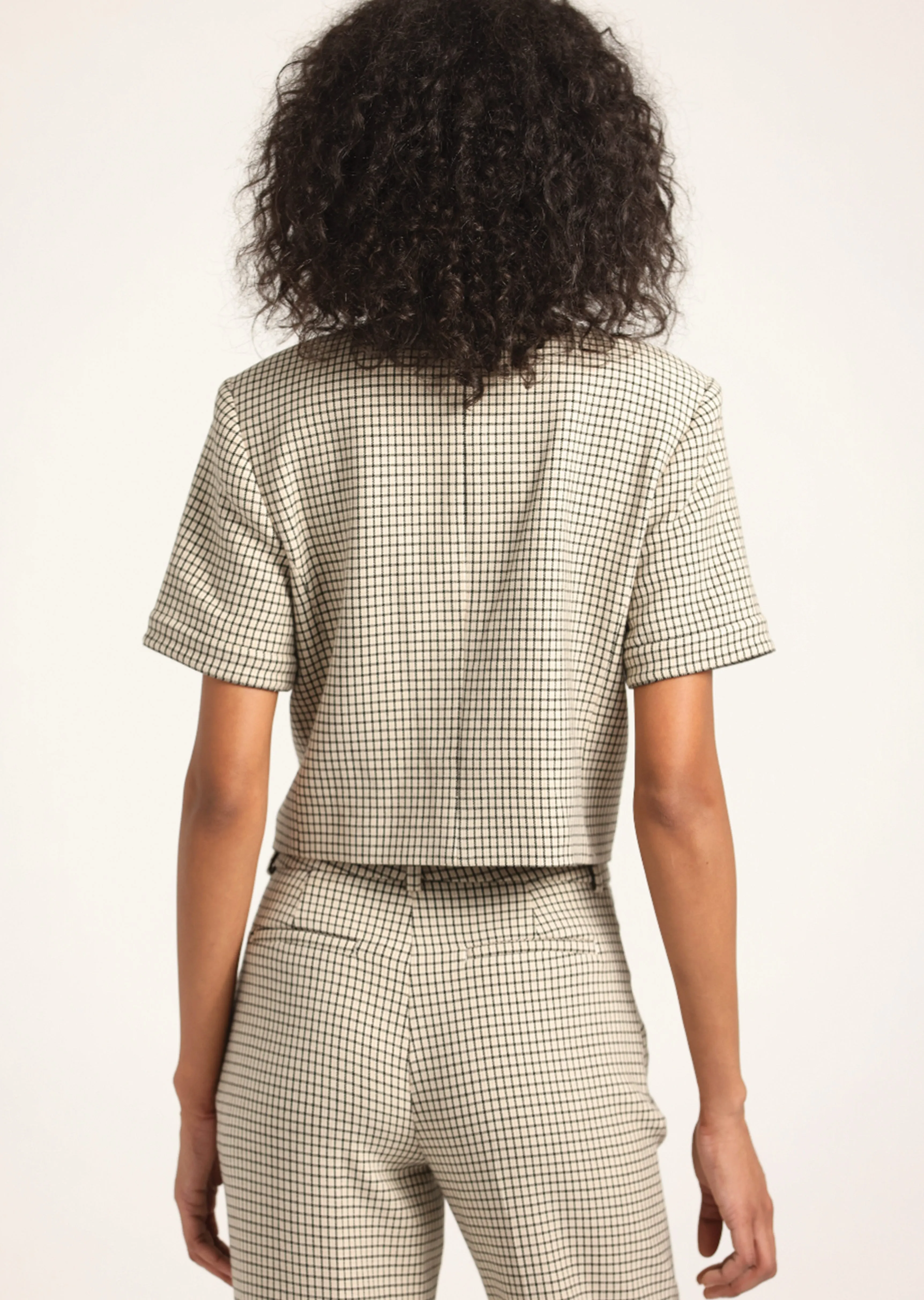 Grace Short Sleeve Jacket - Biscuit Multi sold by Derek Lam product image thumbnail 5