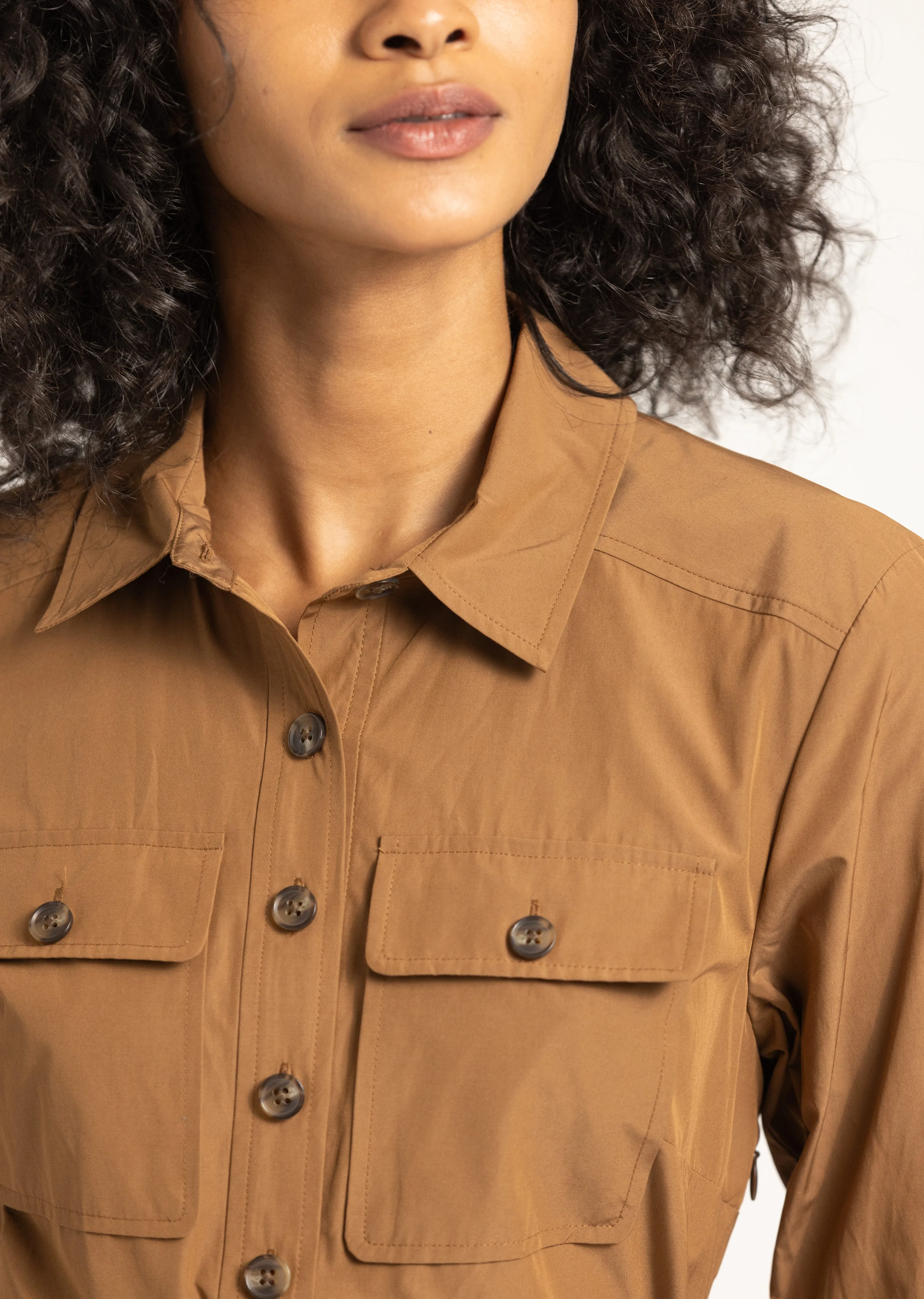 Kenza Pleated Midi Dress - Dark Mocha sold by Derek Lam product image thumbnail 3