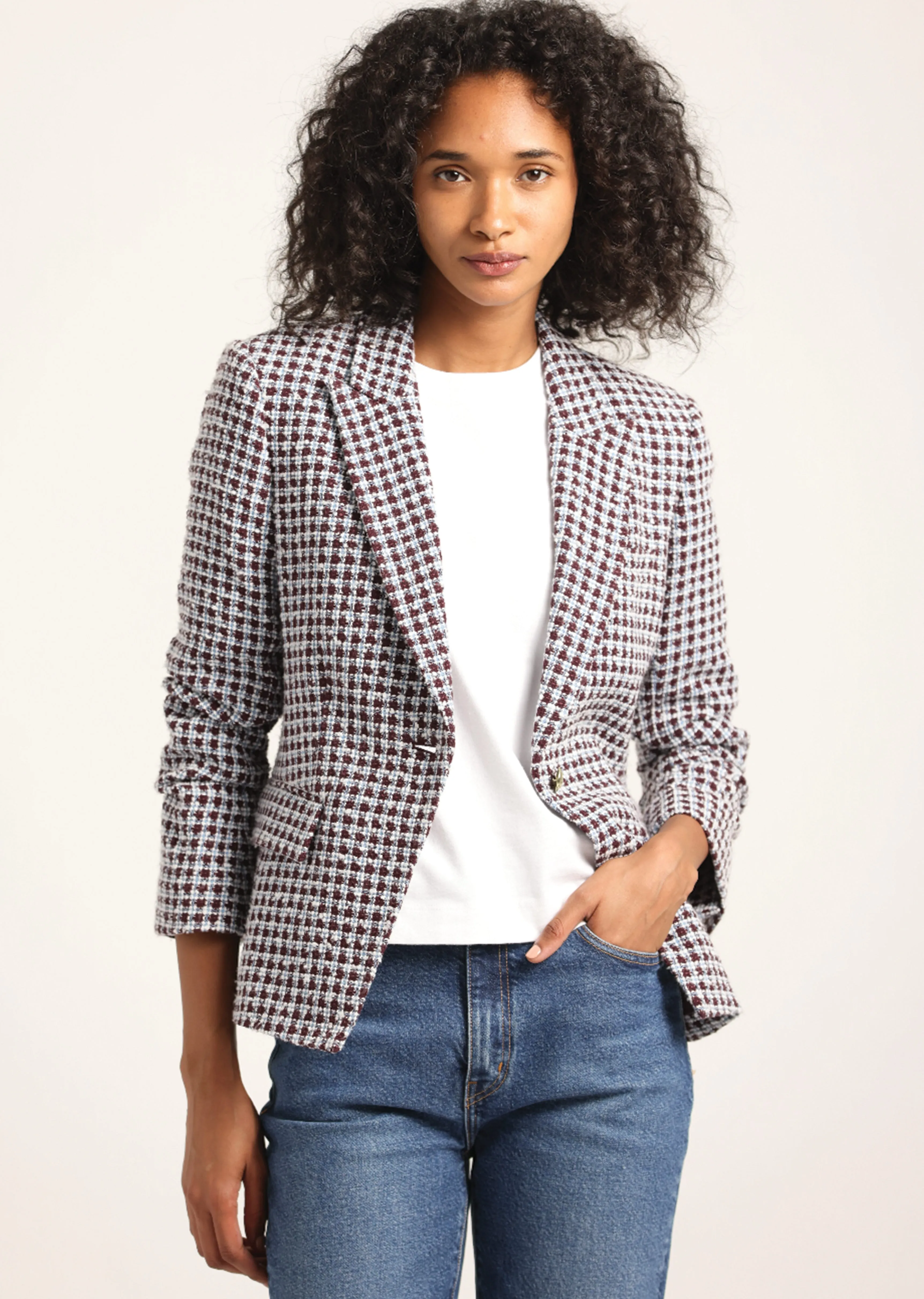 Ralph Jacket - Dark Mocha Multi Tweed sold by Derek Lam