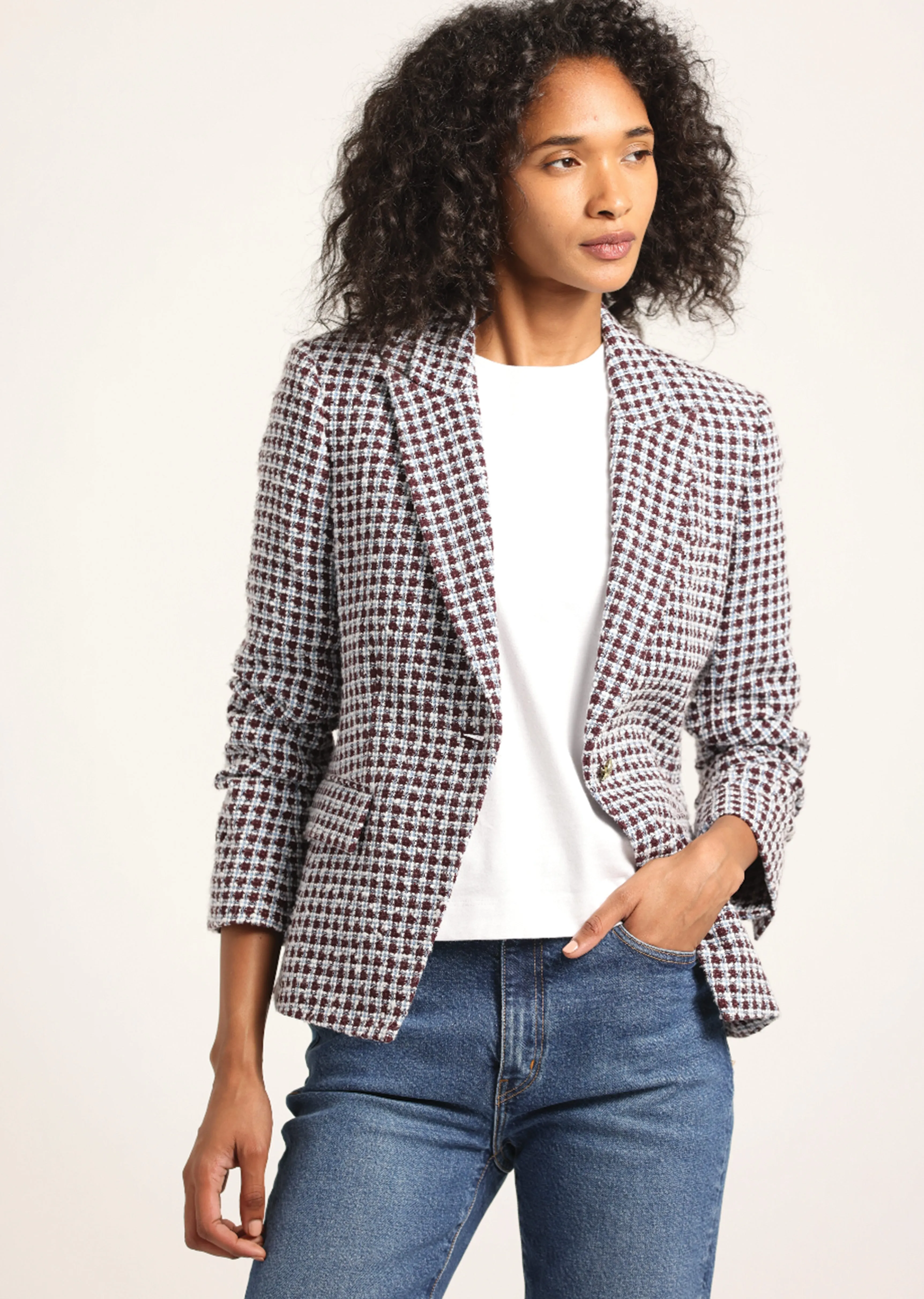 Ralph Jacket - Dark Mocha Multi Tweed sold by Derek Lam product image thumbnail 3