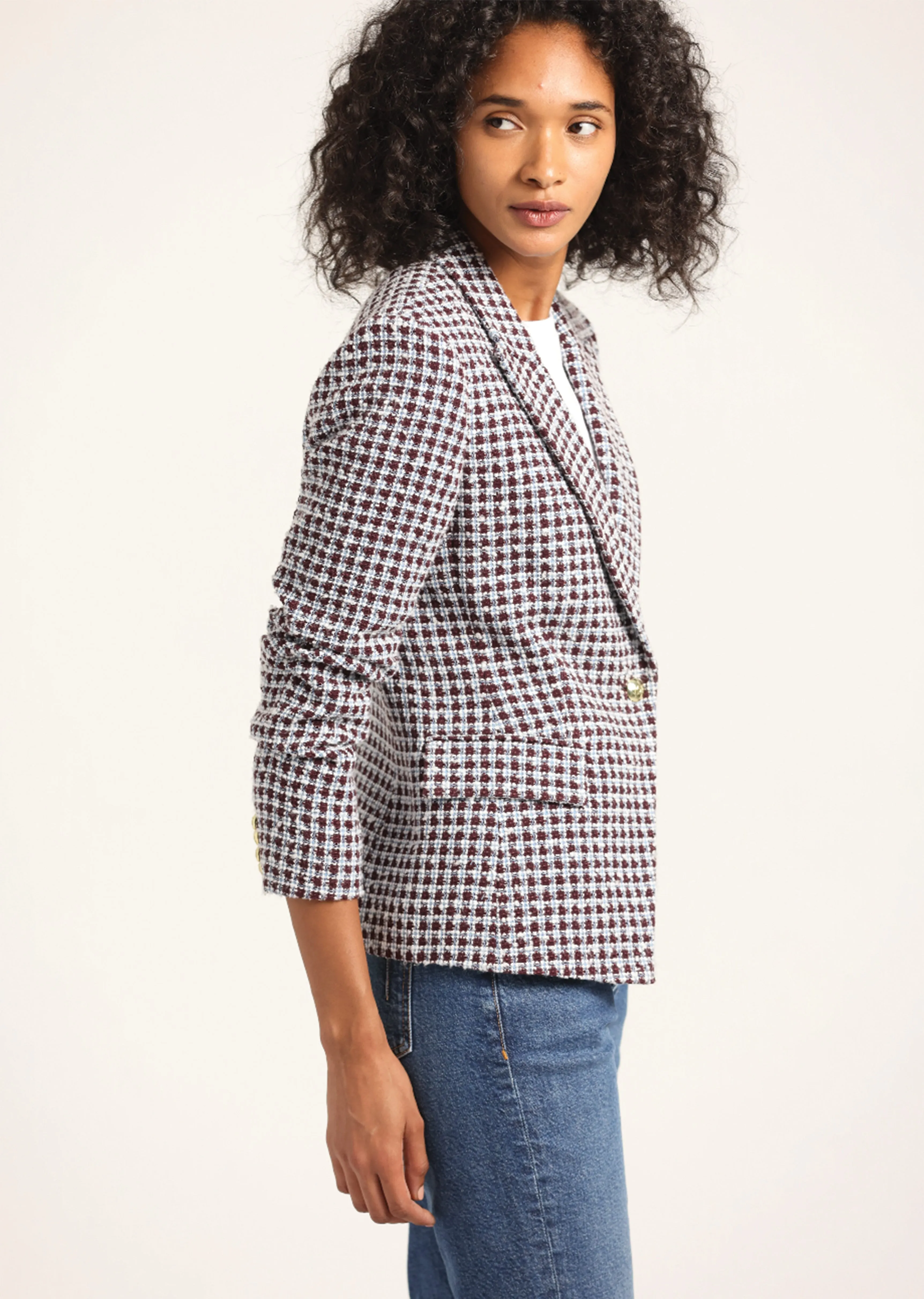 Ralph Jacket - Dark Mocha Multi Tweed sold by Derek Lam product image thumbnail 4