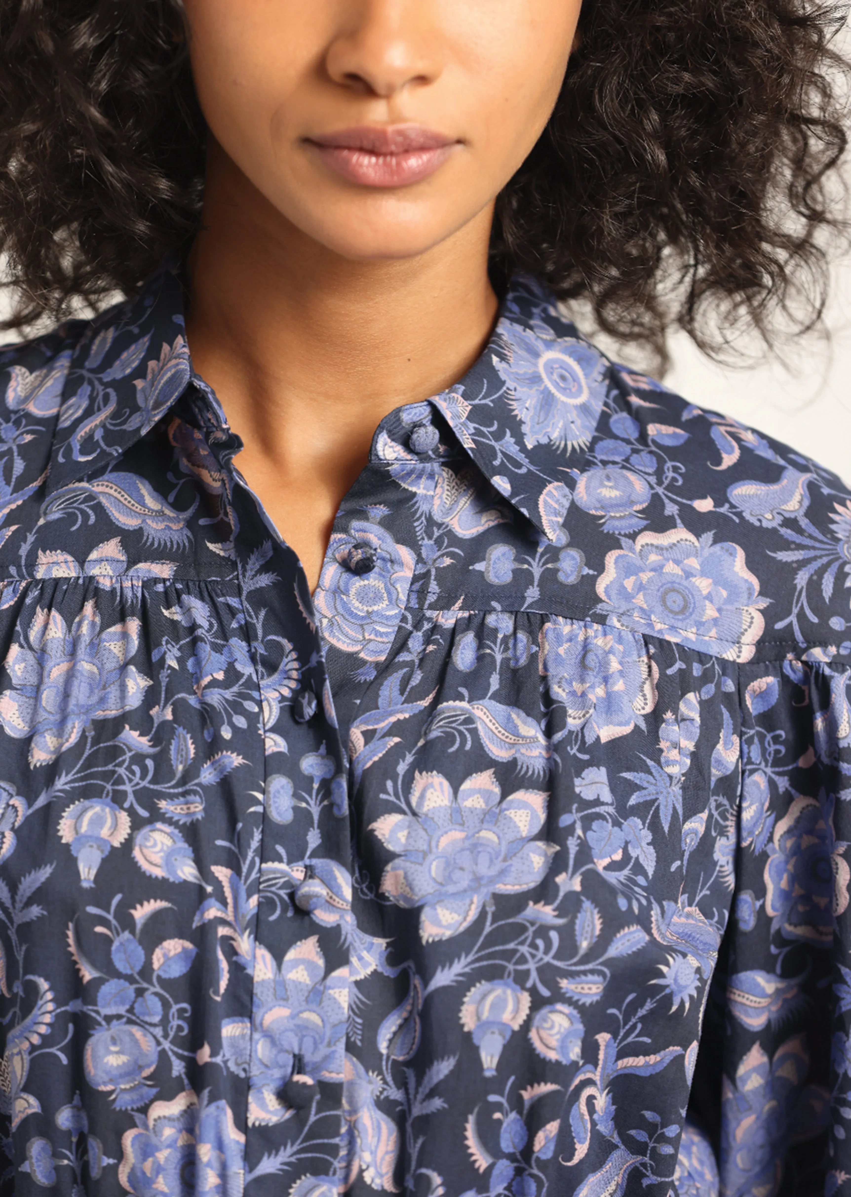 Arbi Shirt Dress - Cobalt Multi sold by Derek Lam product image thumbnail 2