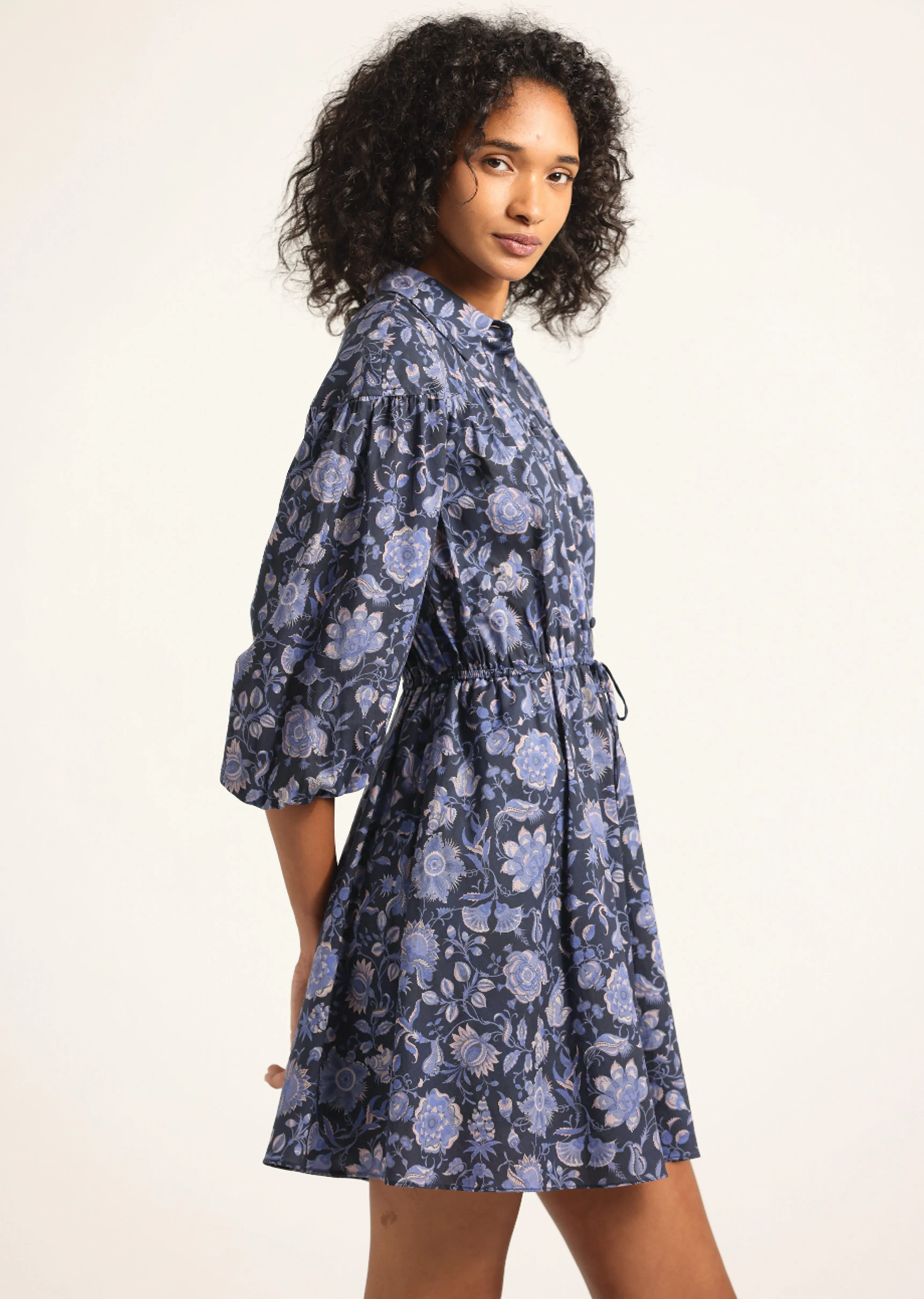 Arbi Shirt Dress - Cobalt Multi sold by Derek Lam product image thumbnail 3