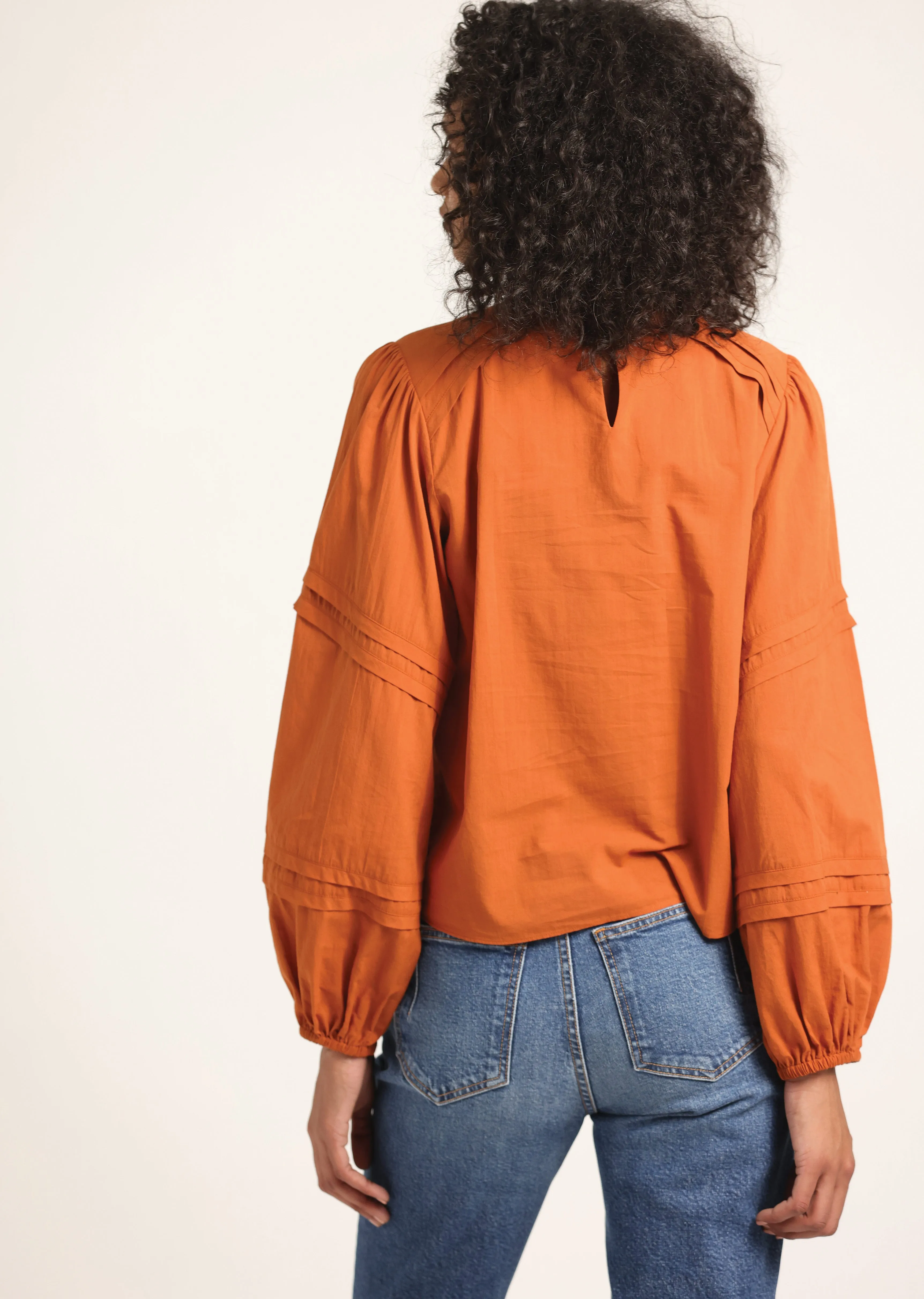 Marlowe Long Sleeve Blouse - Cinnamon sold by Derek Lam product image thumbnail 5