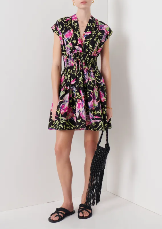 Tora V-Neck Dress - Black Multi sold by Derek Lam