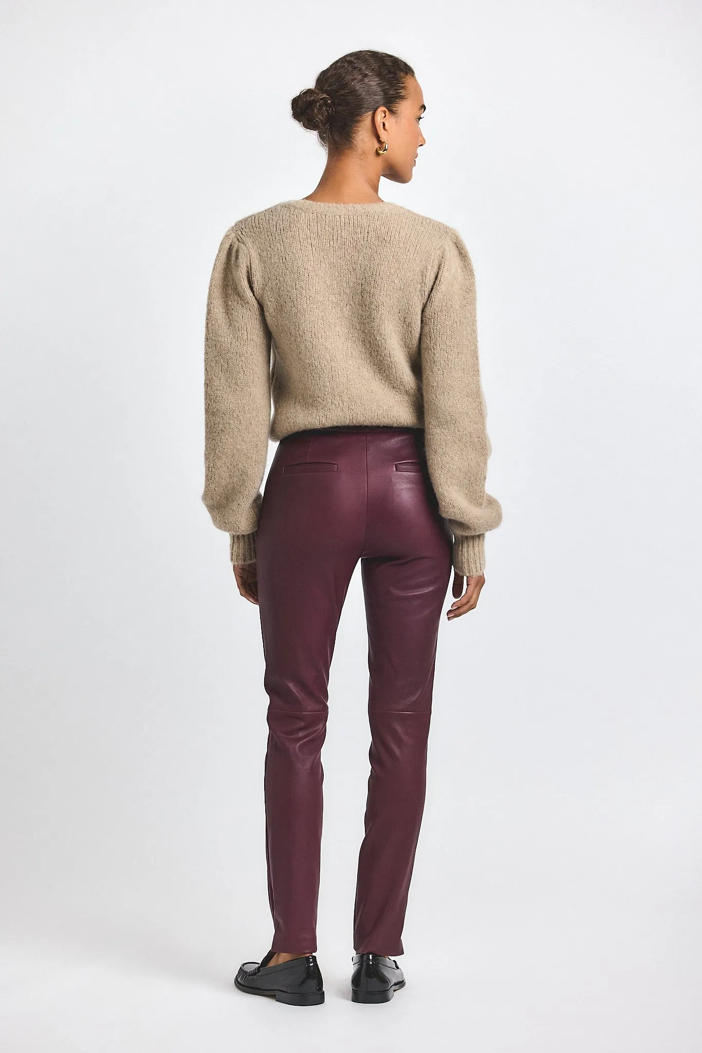 Thessaly Skinny Pant - Black Cherry sold by Derek Lam product image thumbnail 4