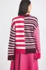 Avalon Spliced Stripe Sweater - Pink Multi sold by Derek Lam