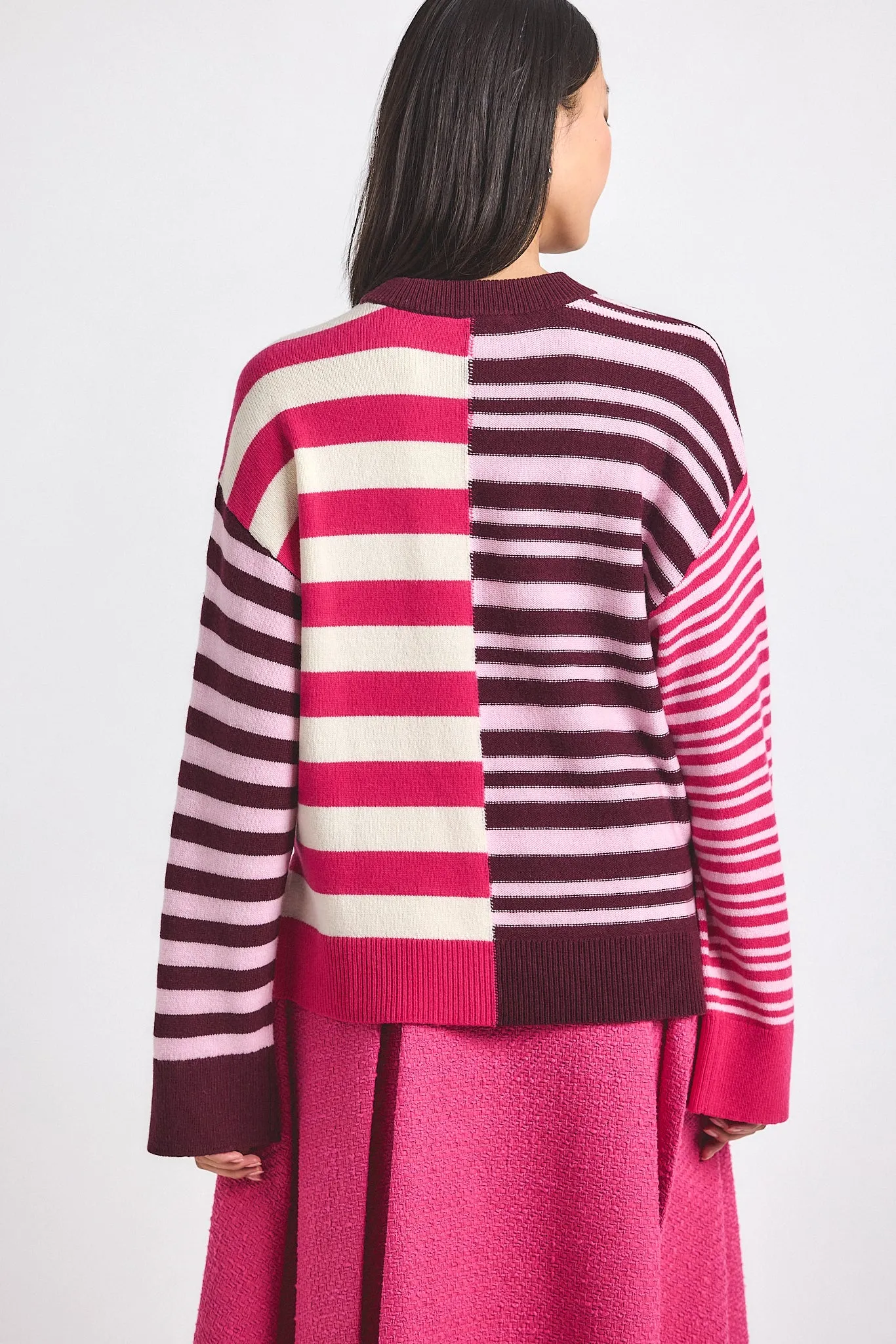 Avalon Spliced Stripe Sweater - Pink Multi sold by Derek Lam product image thumbnail 4