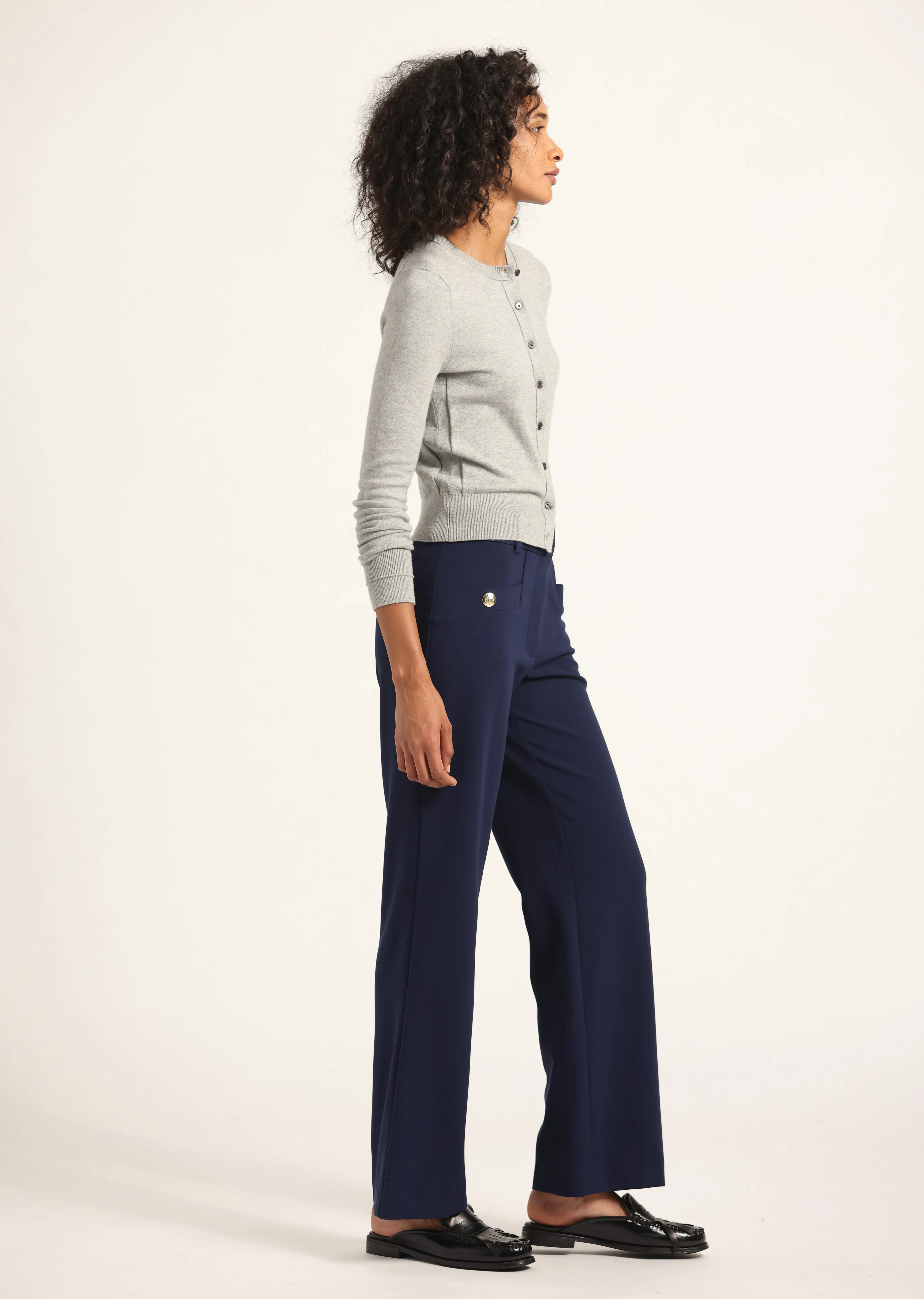 Nell Wide Leg Pants - Navy sold by Derek Lam product image thumbnail 2
