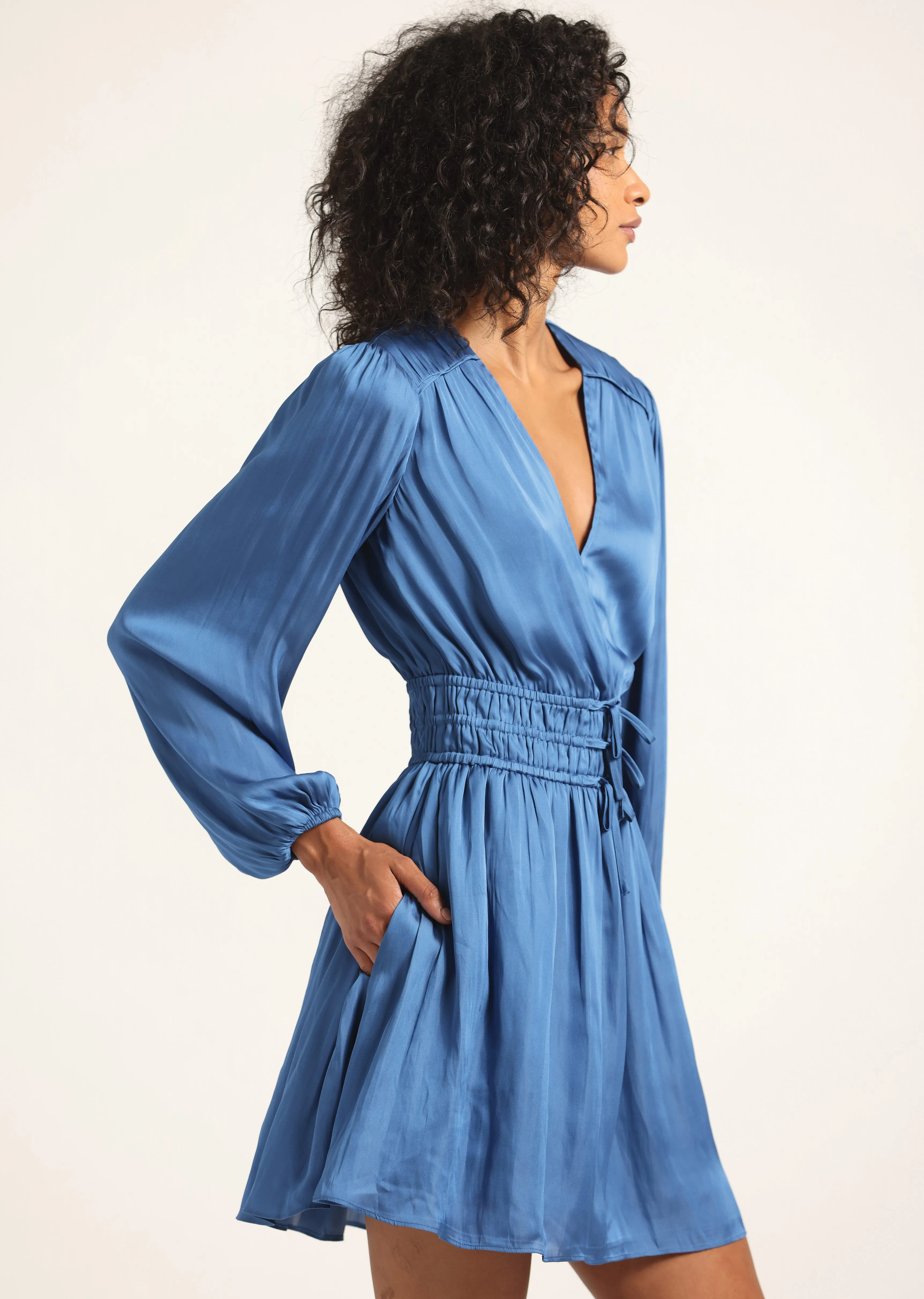 Calanthe Long Sleeve Dress - Wintery Sky sold by Derek Lam product image thumbnail 3