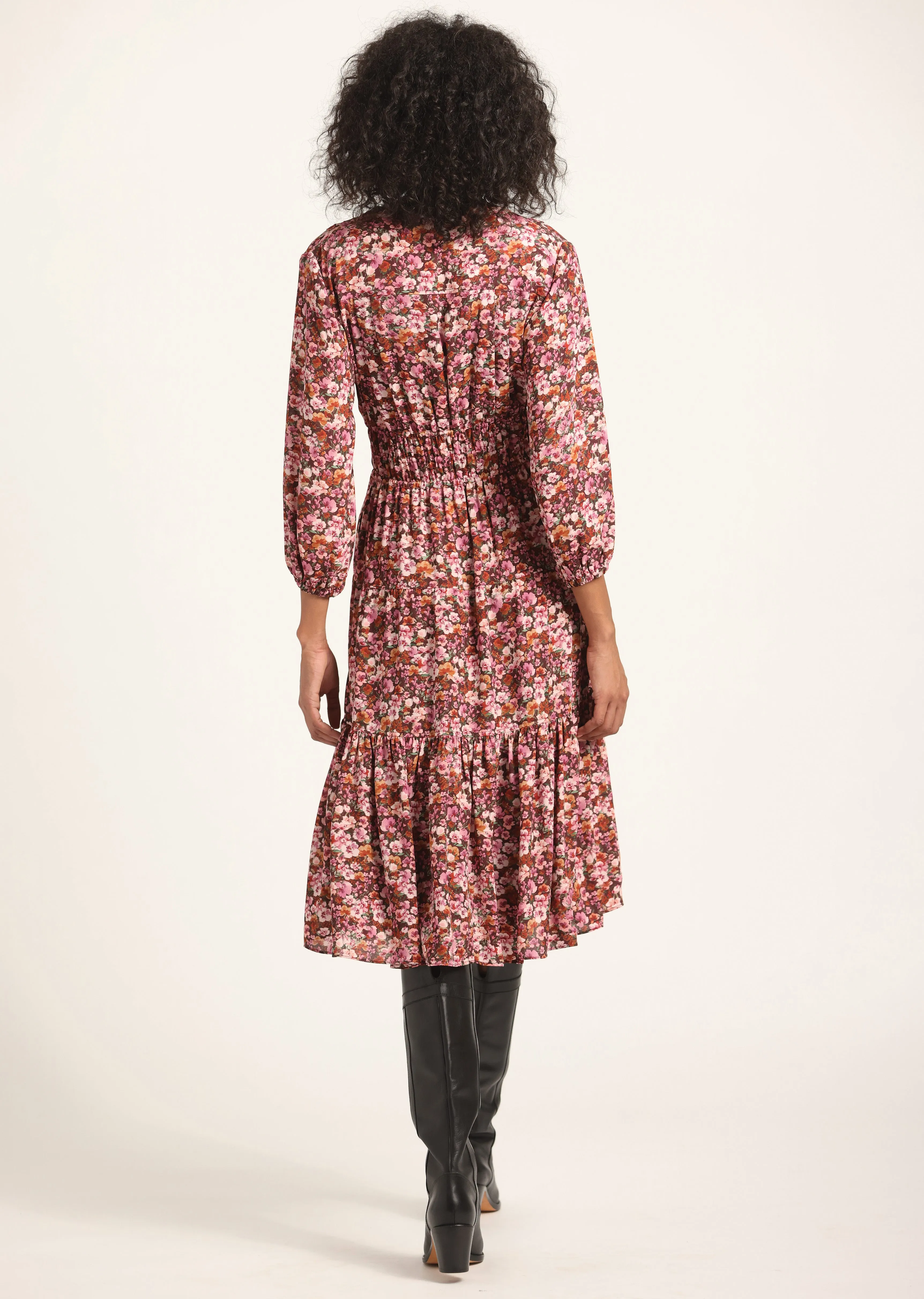 Elsa A-Line Dress - Burgundy Mini Floral sold by Derek Lam product image thumbnail 5