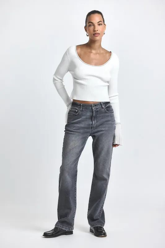 Frankie High Rise Straight sold by Derek Lam