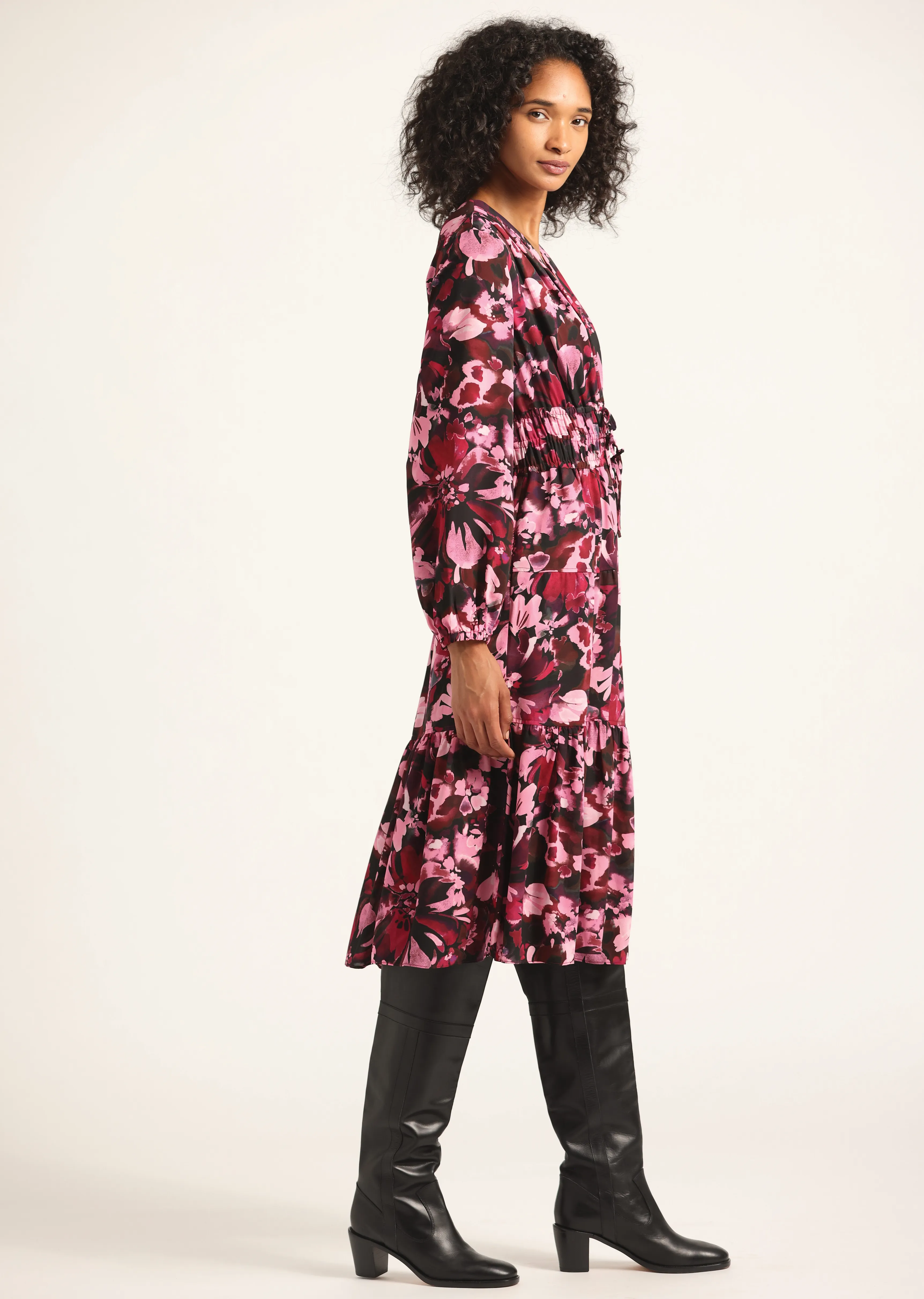 Elsa A-Line Dress - Mulberry Multi Garden sold by Derek Lam product image thumbnail 3