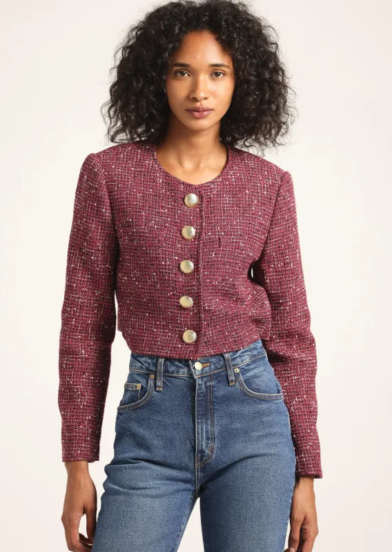 Juliette Tweed Jacket - Mulberry Multi Tweed sold by Derek Lam