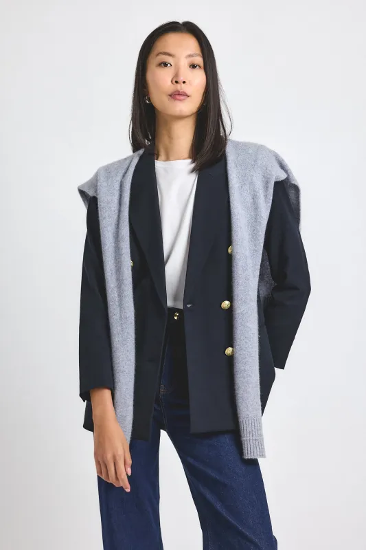 The Shrug in Wool - Vapour sold by Derek Lam