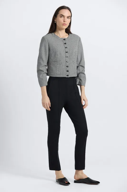 Arlette Pintuck Pant - black sold by Derek Lam