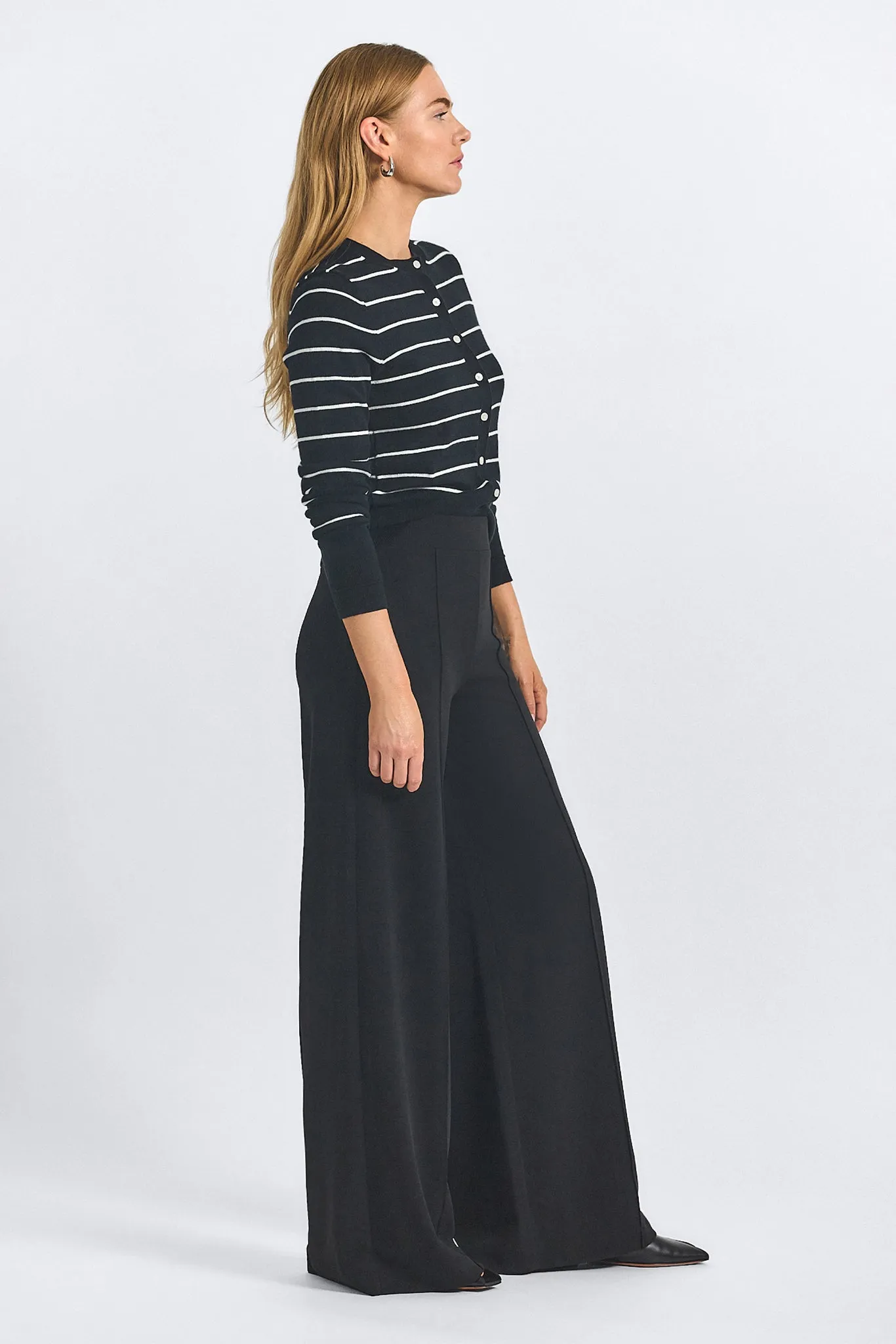 Tempest Wide Leg Knit Trouser - Black sold by Derek Lam product image thumbnail 3