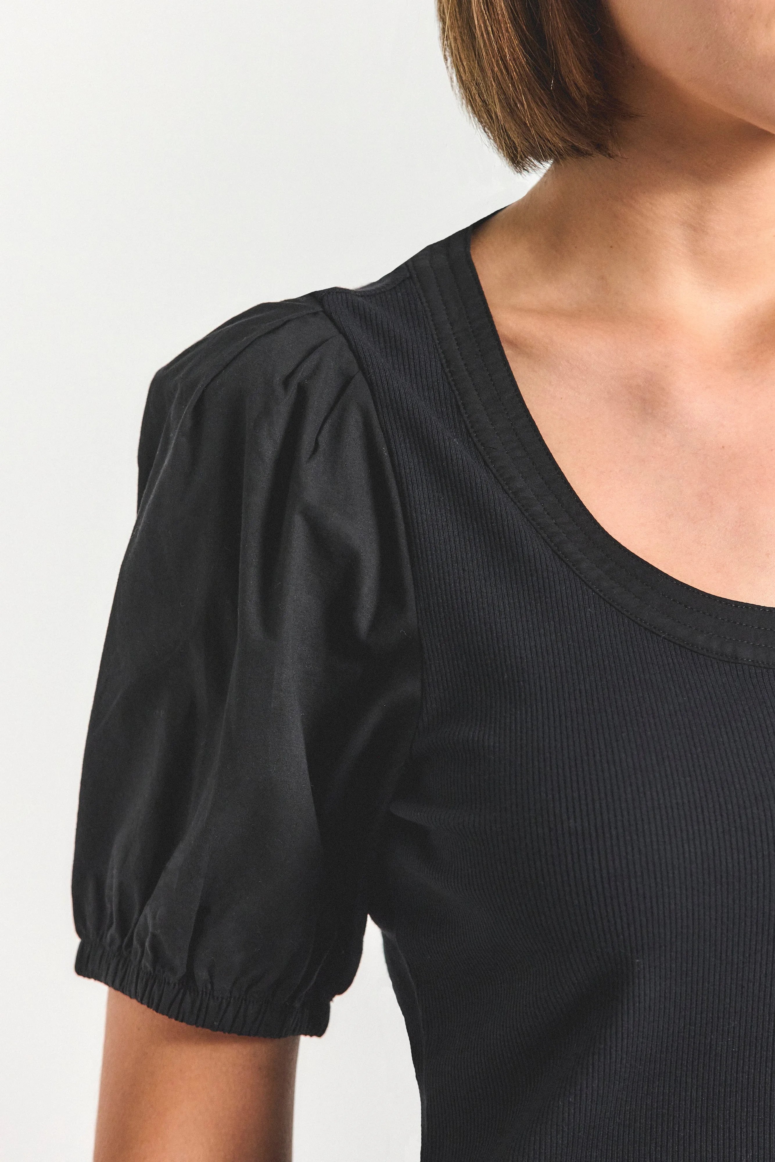 Willa Balloon Sleeve Scoop Top - Black sold by Derek Lam product image thumbnail 2