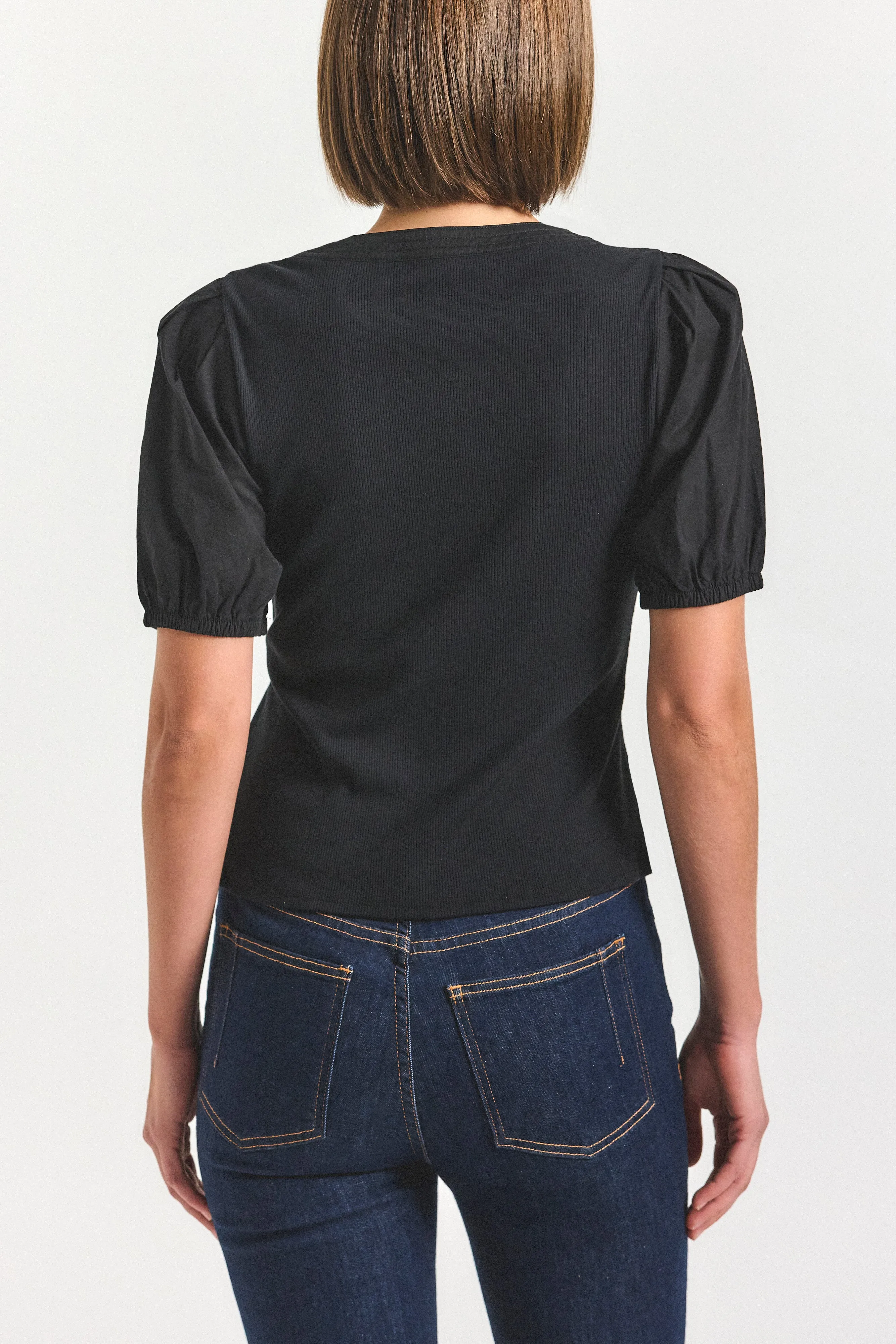 Willa Balloon Sleeve Scoop Top - Black sold by Derek Lam product image thumbnail 4