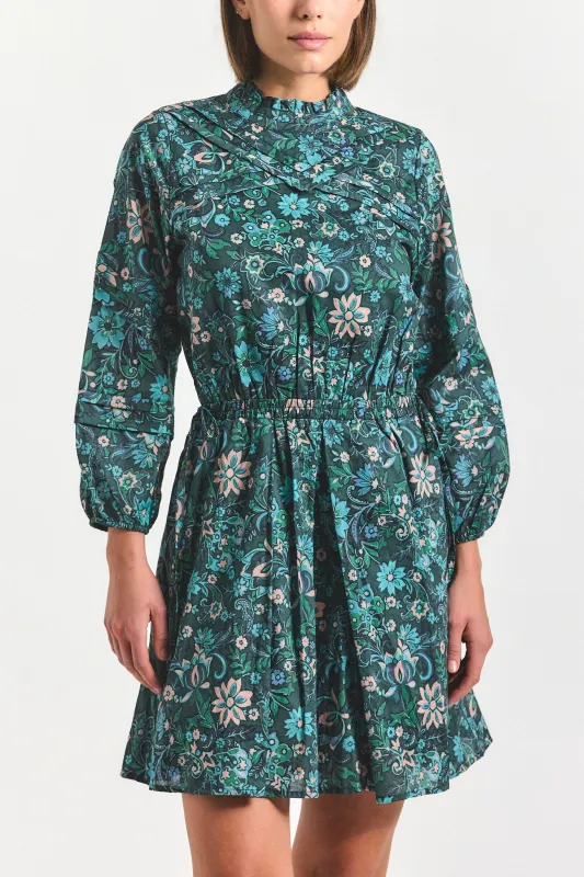 Marisol Dress - Teal Multi sold by Derek Lam