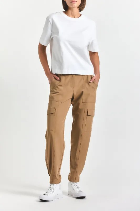 Elian Tropical Suiting Trouser - Camel sold by Derek Lam