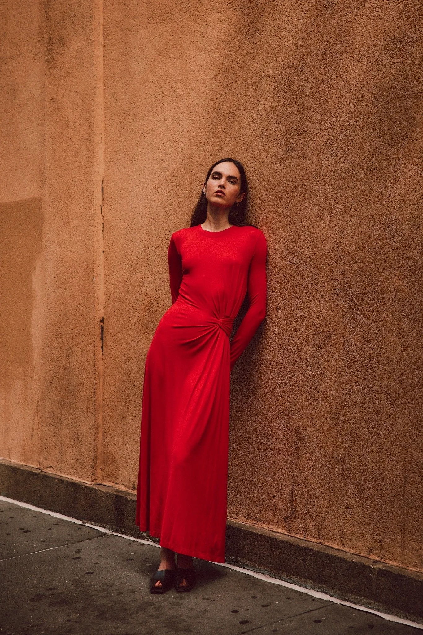 Avise Draped Dress - Poppy Red sold by Derek Lam product image thumbnail 2