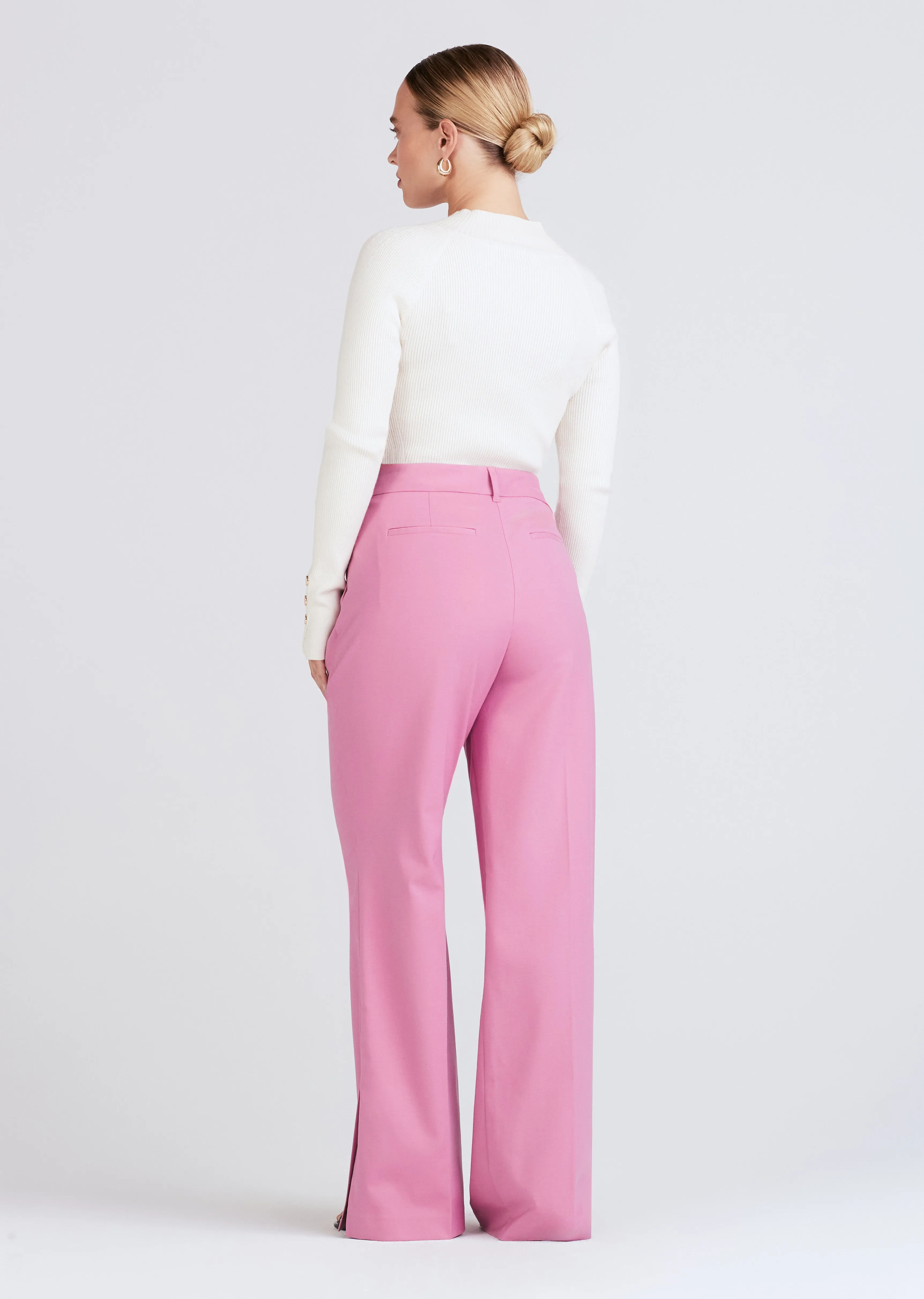 Calypso Pleated Slit Trouser - Dusty Mauve sold by Derek Lam product image thumbnail 4
