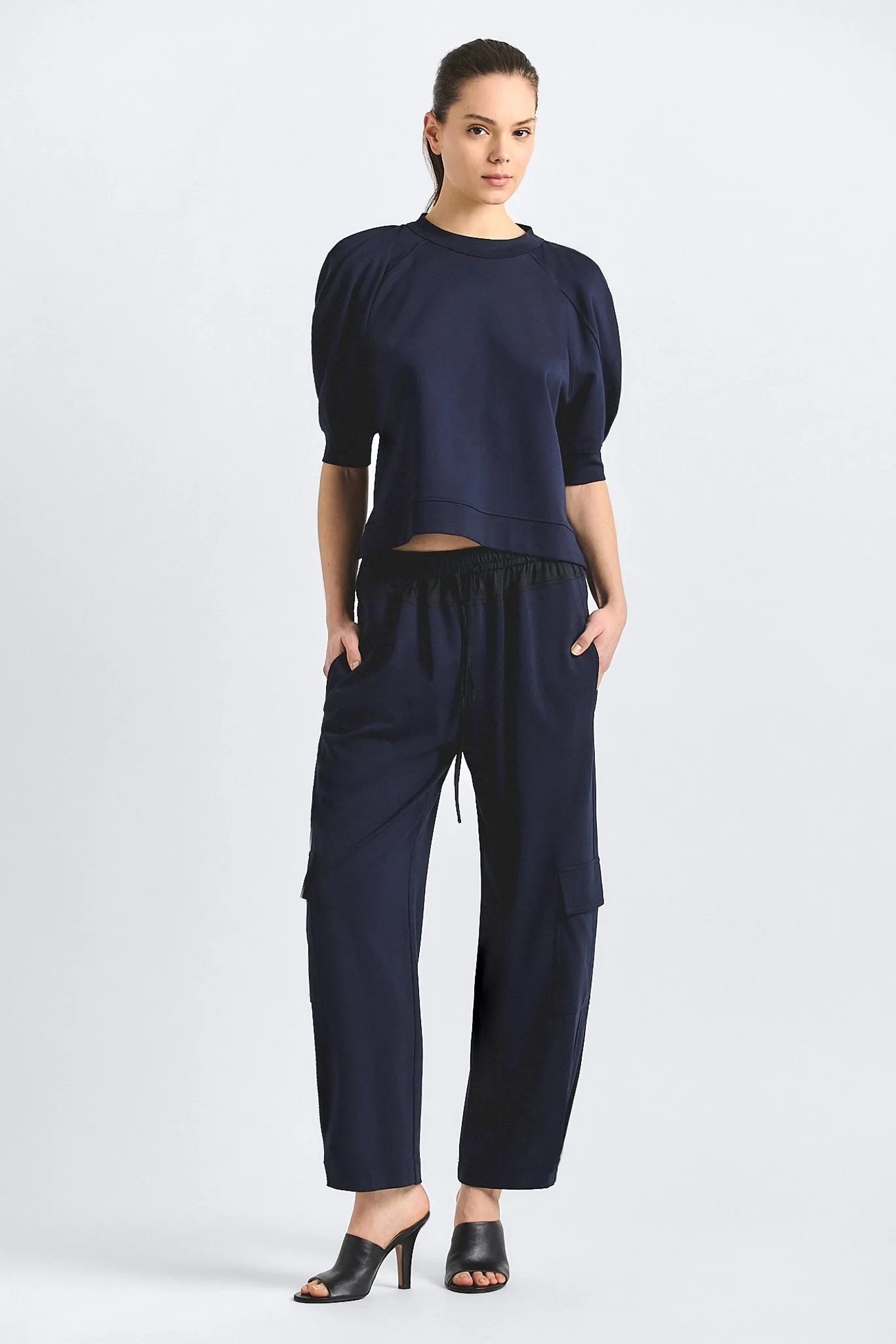 Kamaria Pull On Cargo Pant - Dark Navy sold by Derek Lam