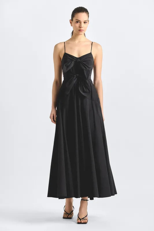 Unity Tie Front Dress - Black sold by Derek Lam