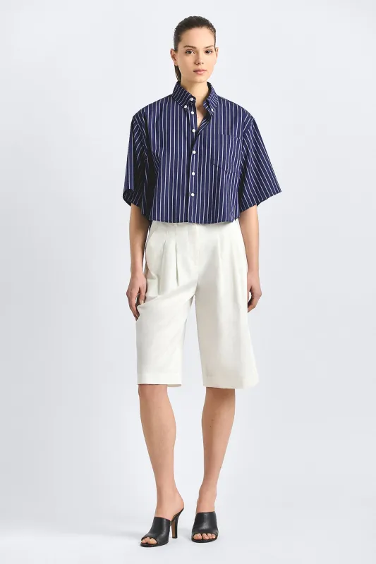 Celina Twill Short - Soft White sold by Derek Lam