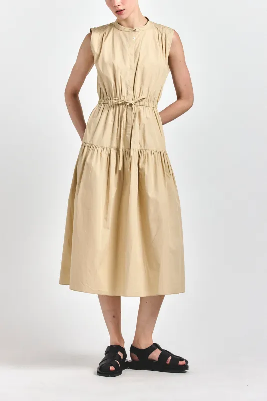 Maragaret Sleeveless Midi Dress - Safari sold by Derek Lam