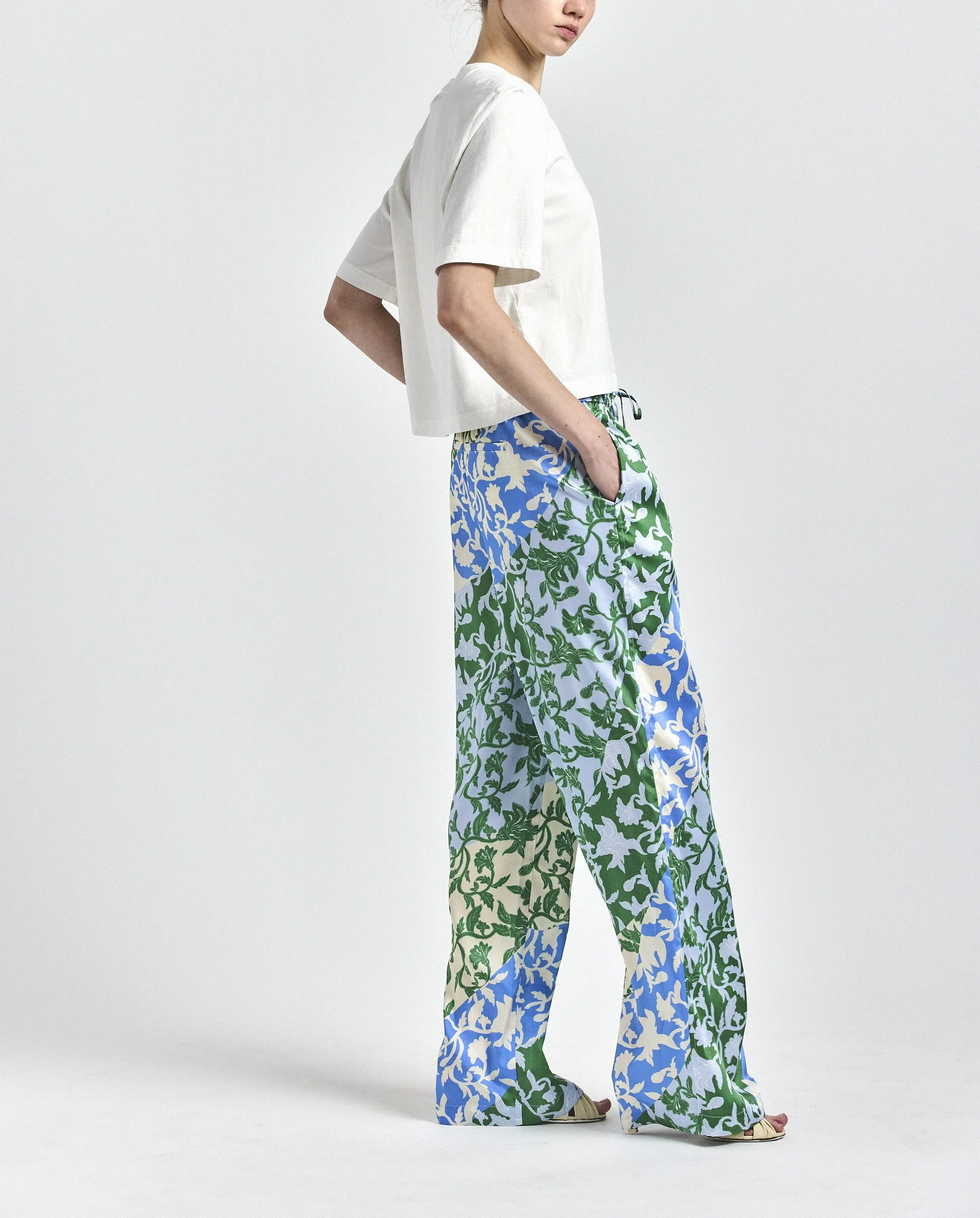 Aurely Wide Leg Pant - Blue Botanical sold by Derek Lam product image thumbnail 3