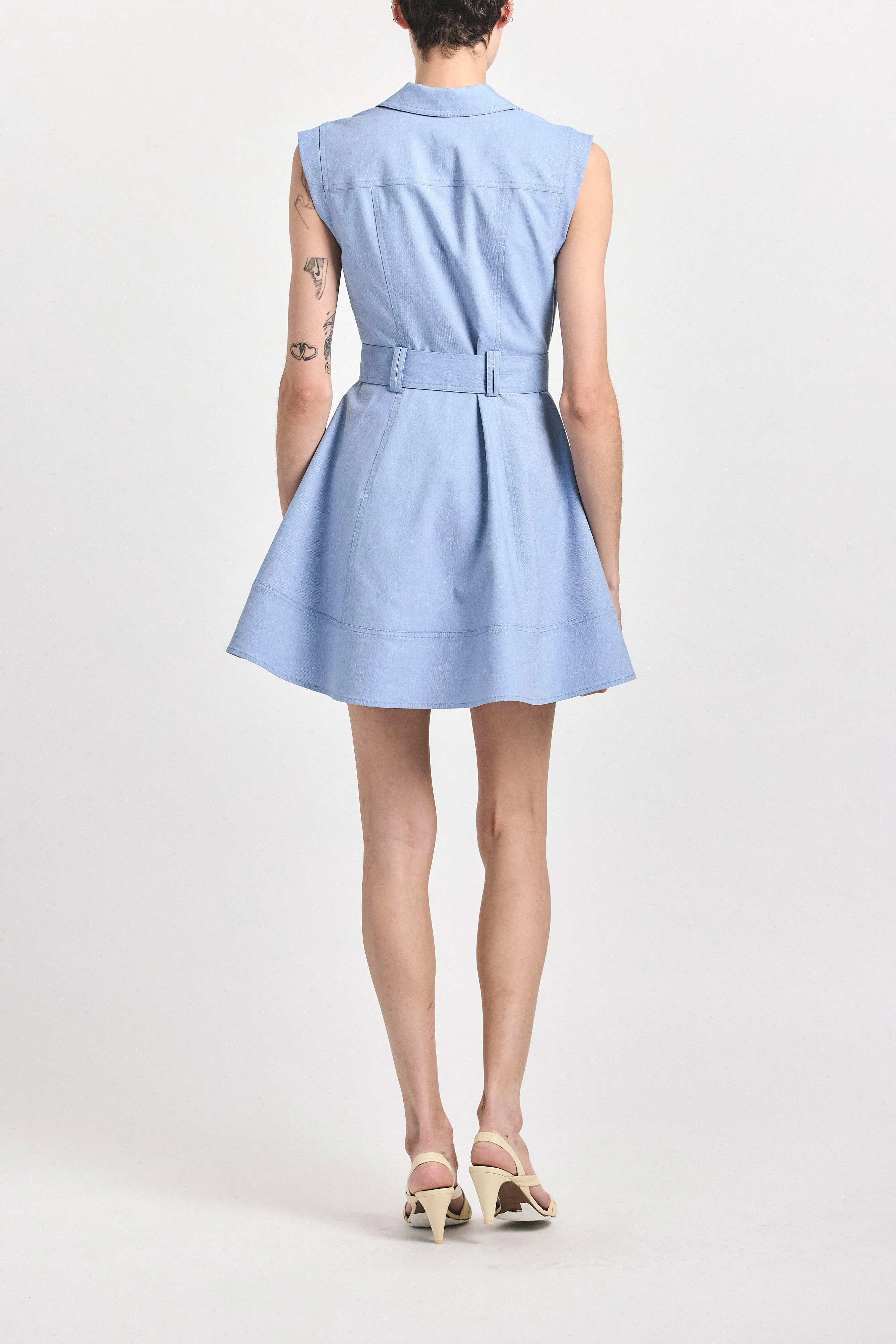 Lya Belted Dress - Cloud Blue sold by Derek Lam product image thumbnail 4