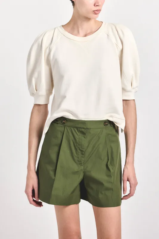 Prisilla French Terry Top - Soft White made by Derek Lam