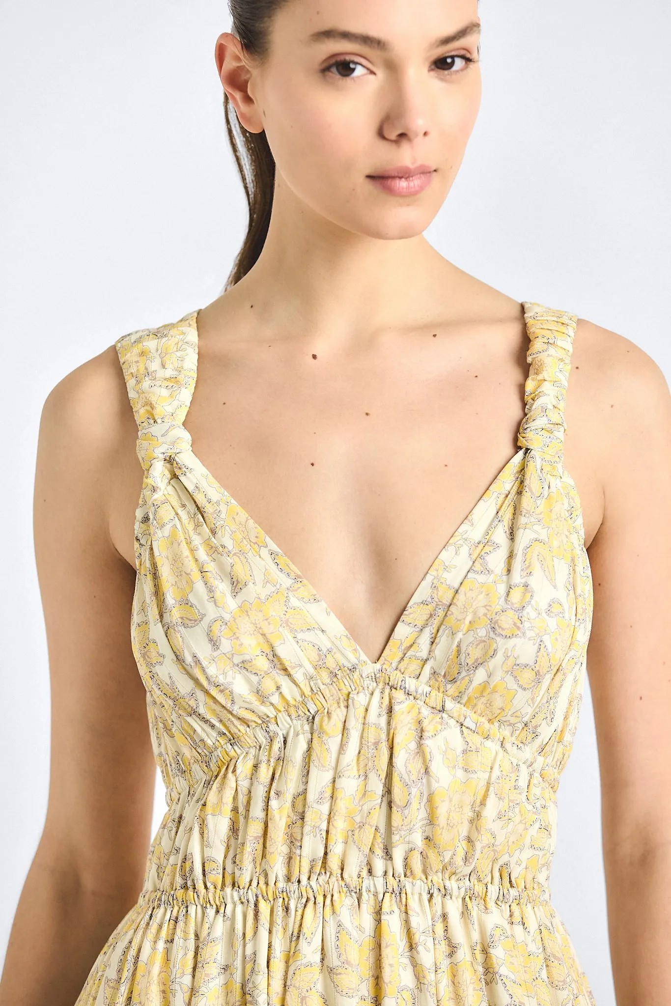Sorrel Midi Dress - Valiase Yellow Floral sold by Derek Lam product image thumbnail 2