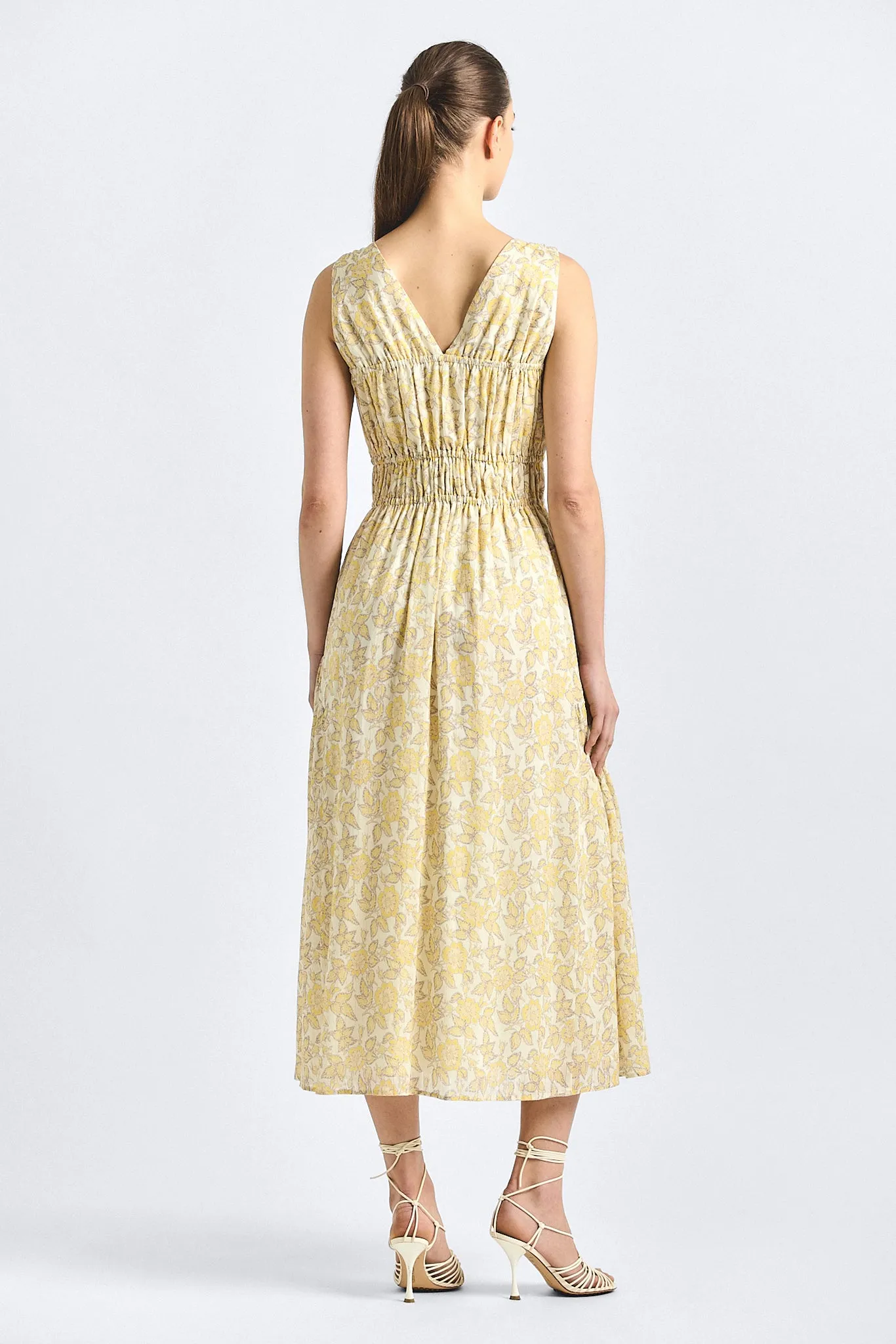Sorrel Midi Dress - Valiase Yellow Floral sold by Derek Lam product image thumbnail 4