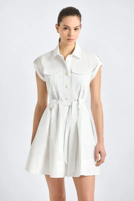 Azora Shirt Dress - White sold by Derek Lam