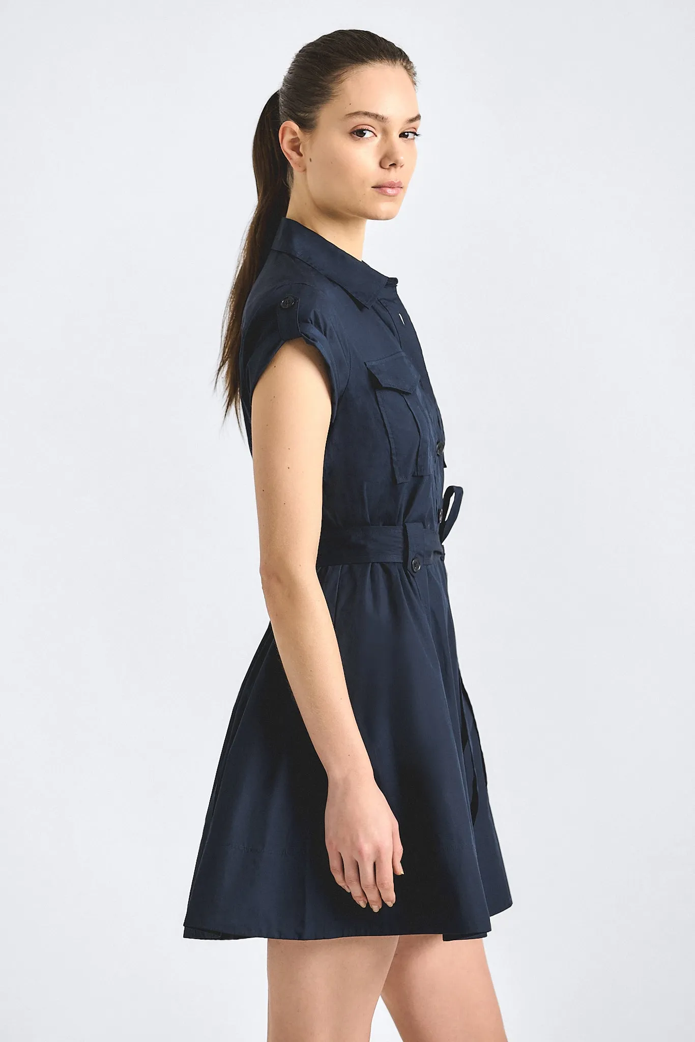 Azora Shirt Dress - Midnight sold by Derek Lam product image thumbnail 3