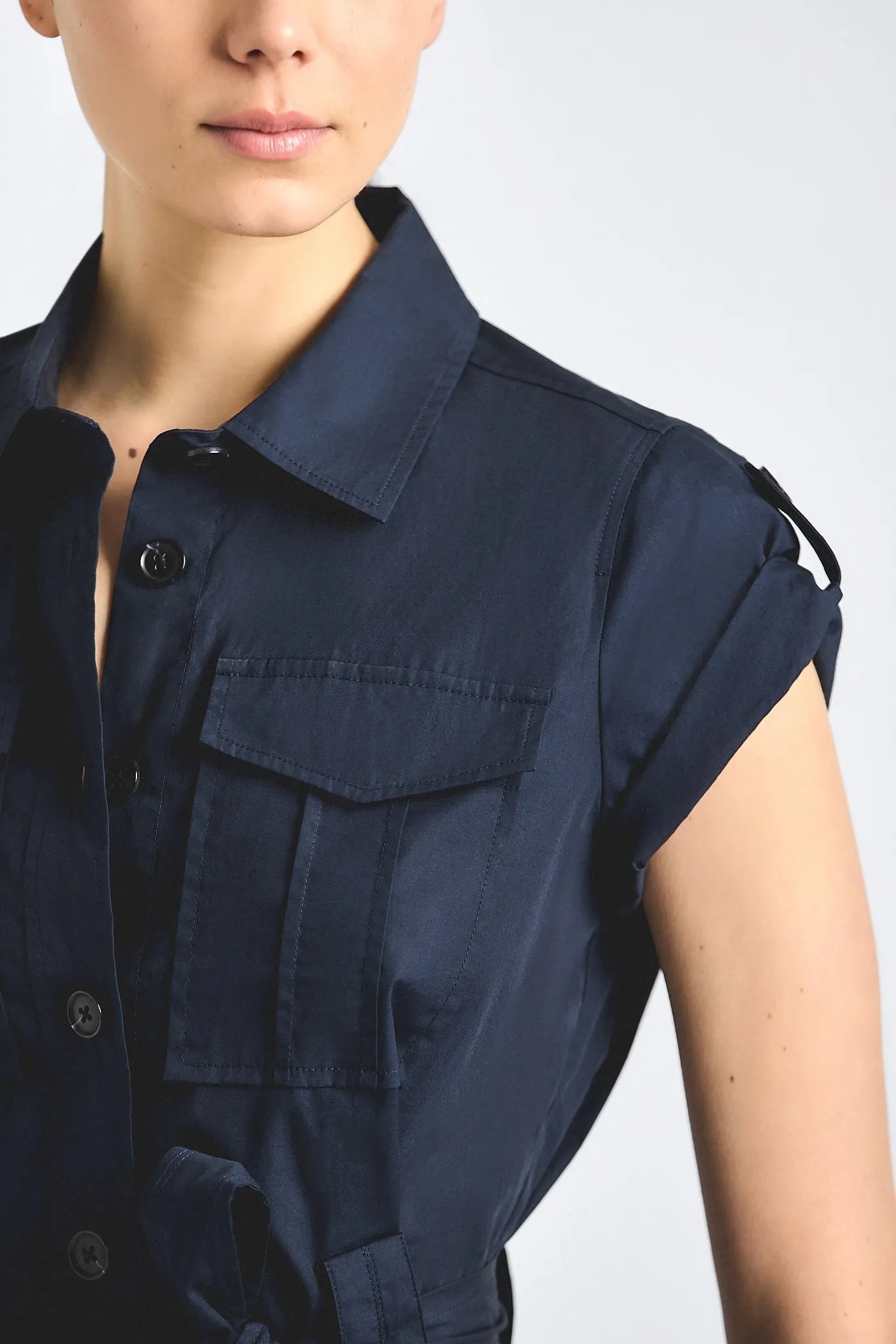 Azora Shirt Dress - Midnight sold by Derek Lam product image thumbnail 2