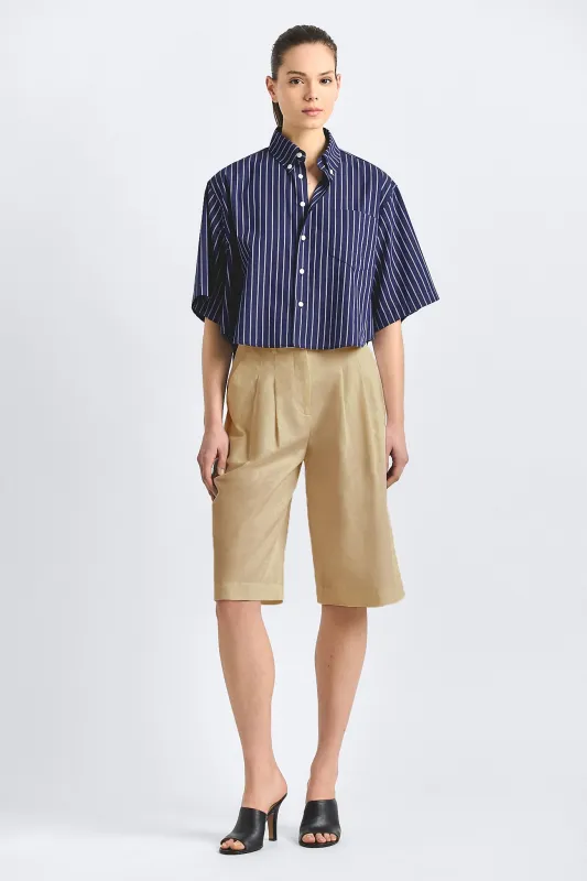 Celina Twill Short - Safari sold by Derek Lam