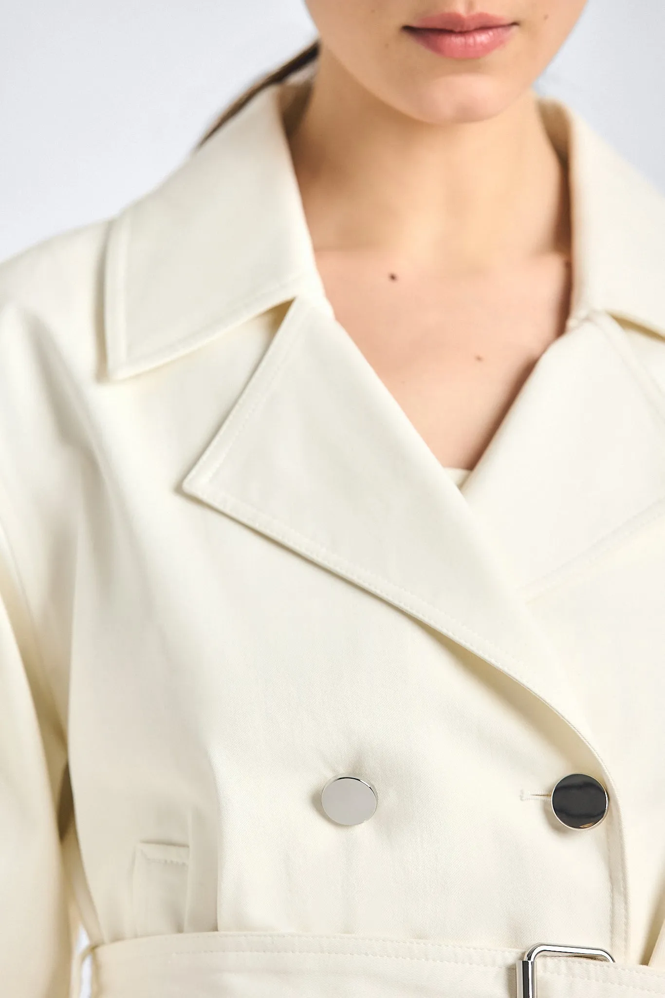 Renata Cropped Trench - Soft White sold by Derek Lam product image thumbnail 2