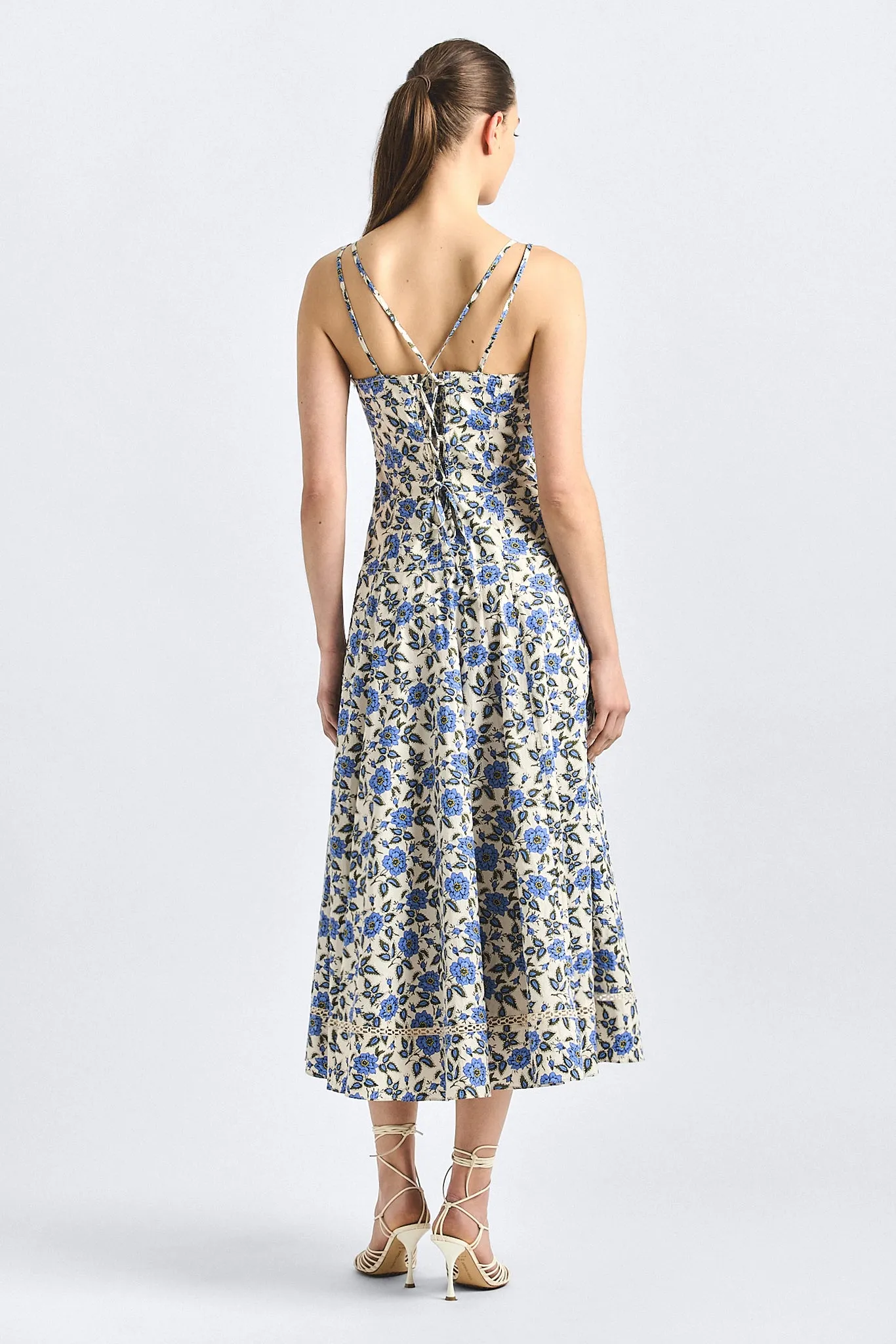 Adair Double Strap Dress - Blue Bell Floral sold by Derek Lam product image thumbnail 5