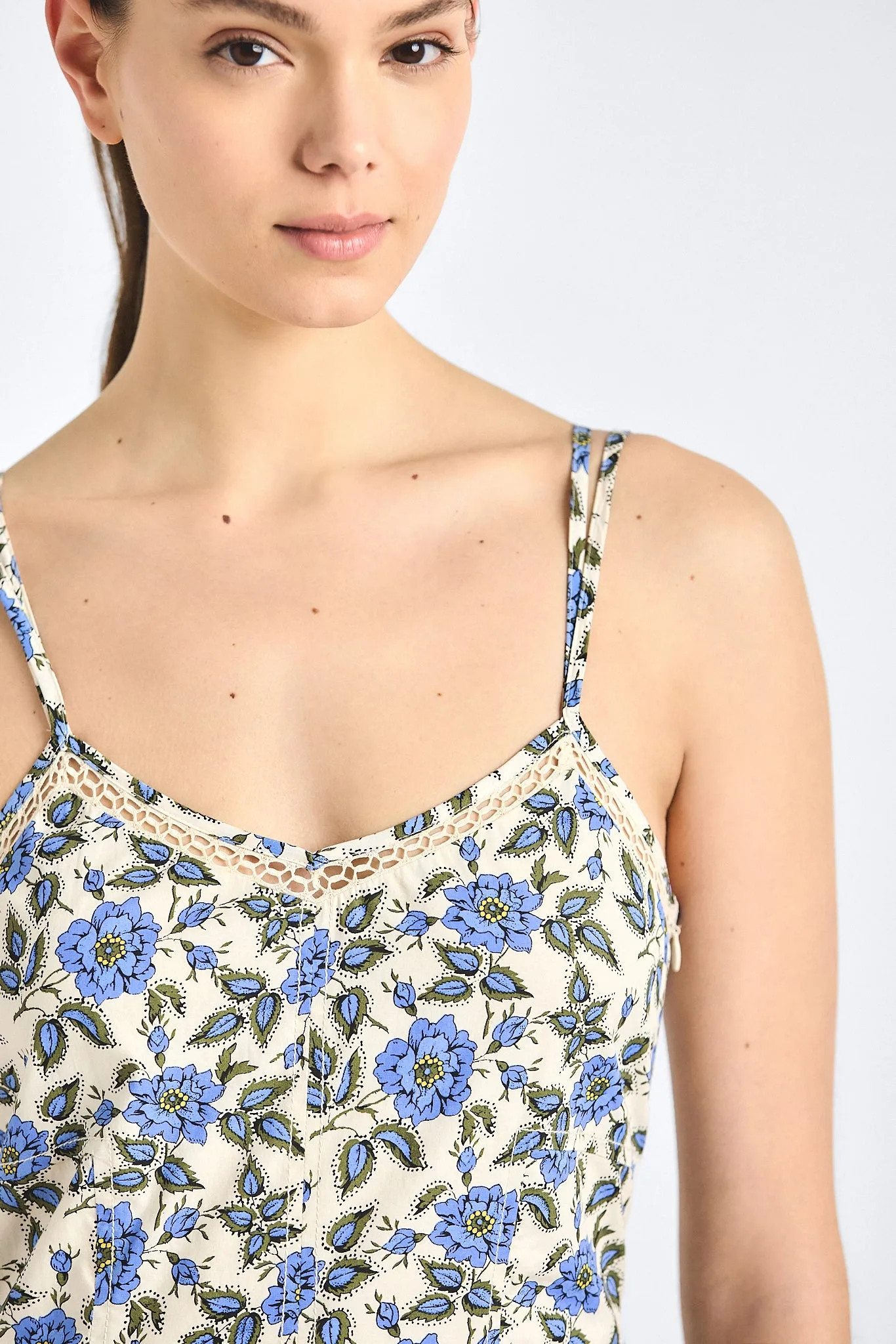 Adair Double Strap Dress - Blue Bell Floral sold by Derek Lam product image thumbnail 3