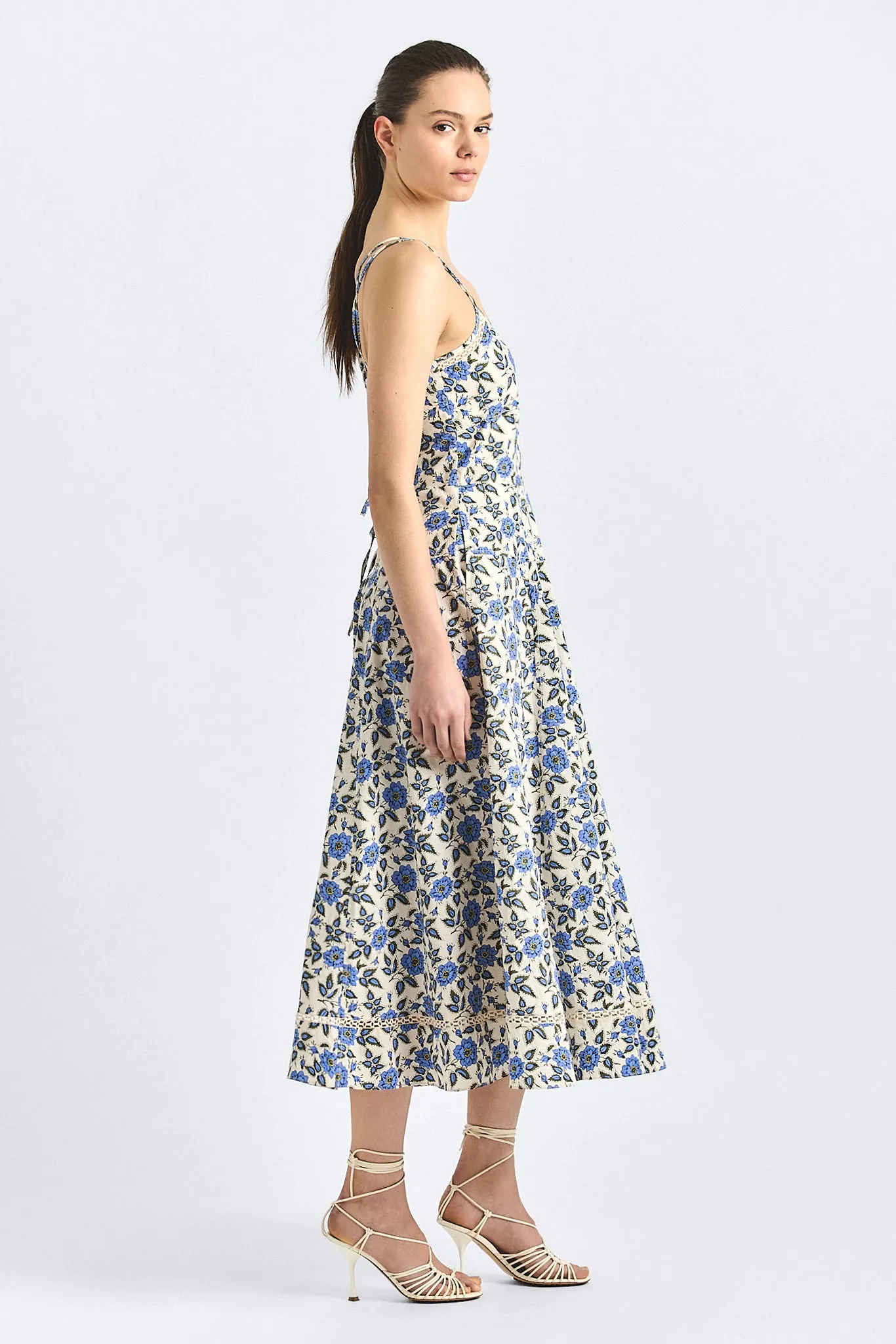 Adair Double Strap Dress - Blue Bell Floral sold by Derek Lam product image thumbnail 4